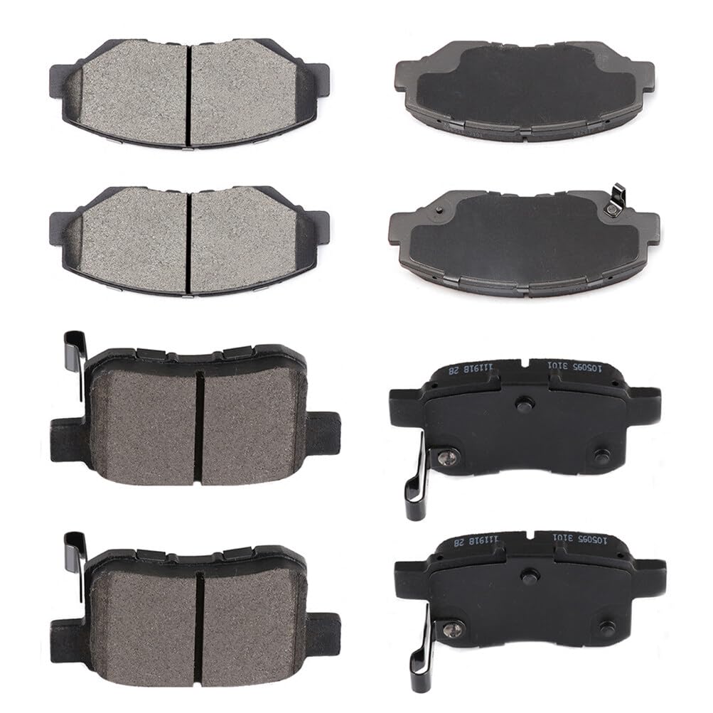 Cciyu D914 D1451 Front & Rear Disc Brake Pads Kit For Honda For Accord 2013-2014 8Pcs