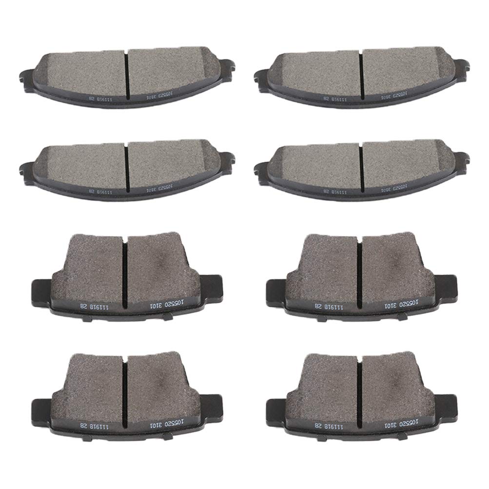 Ceramic Brake Pads Kits,Scitoo 8Pcs Brakes Pads Set Fit For Ford Five Hundred,05-07 For Ford Freestyle,08-09 For Ford Taurus,08-