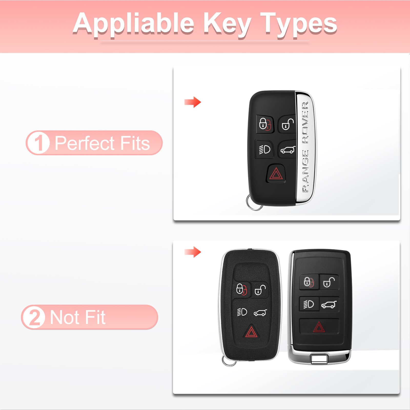 Pangpai Pink Car Accessories 3 Pcs For 4 Buttons Chevy Chevrolet Malibu Equinox Traverse Camaro Cruze Blazer Volt Bolt Key Fob C