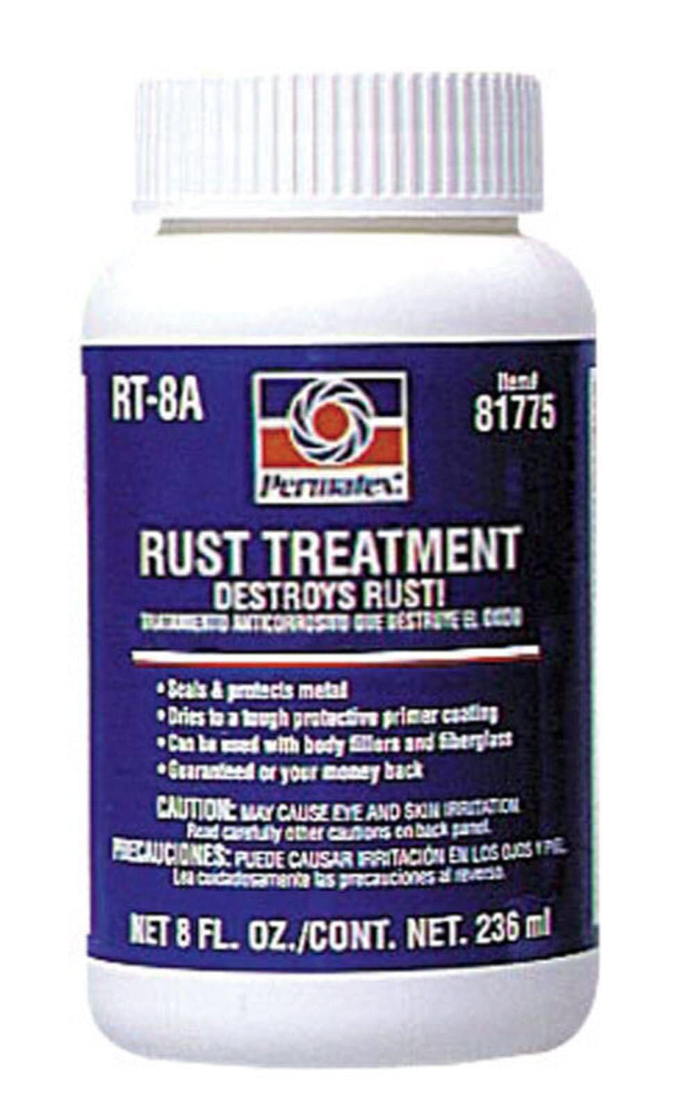 Permatex 81775 Rust Treatment, 8 oz, Gray - Effective Rust Inhibitor and Preventative for Automotive and Industrial Use