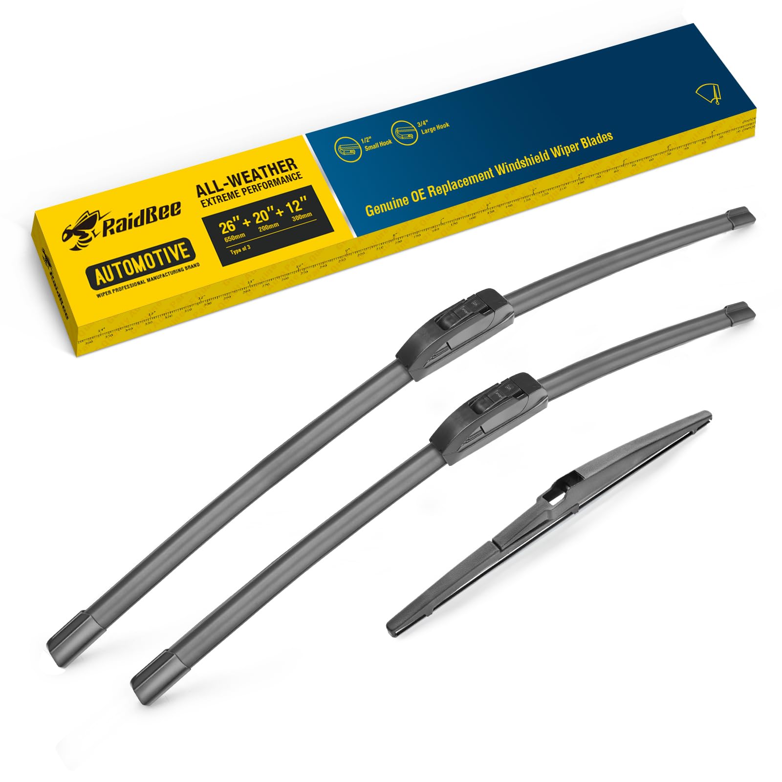 Raidbee Oem Windshield Wipers Blades Replacement For Palisade,Discovery Sport,Lexus Gx460,Highlander Front & Rear Wipers For My 