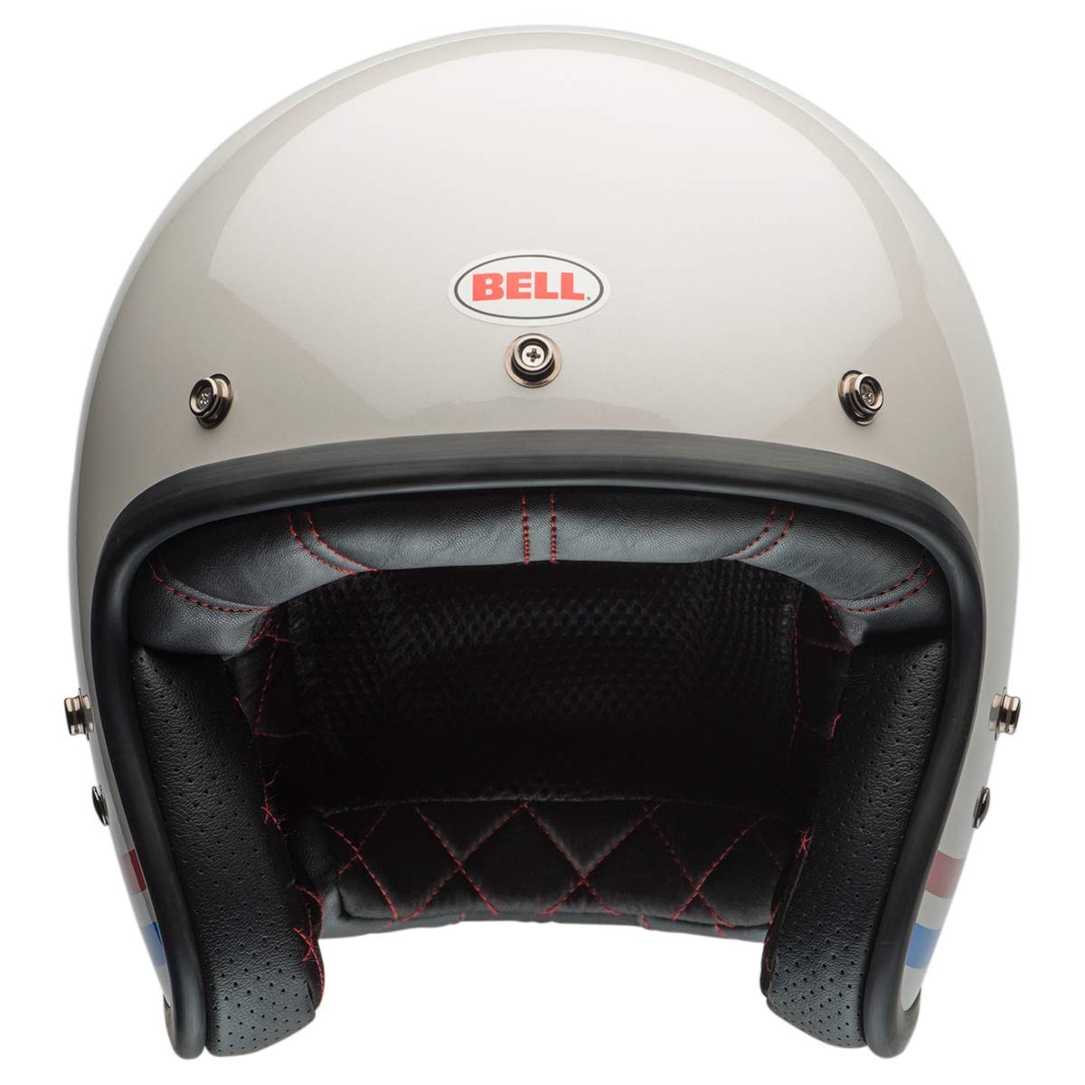 Bell Custom 500 Open-Face Motorcycle Helmet (Stripes Pearl White - 2X-Large)