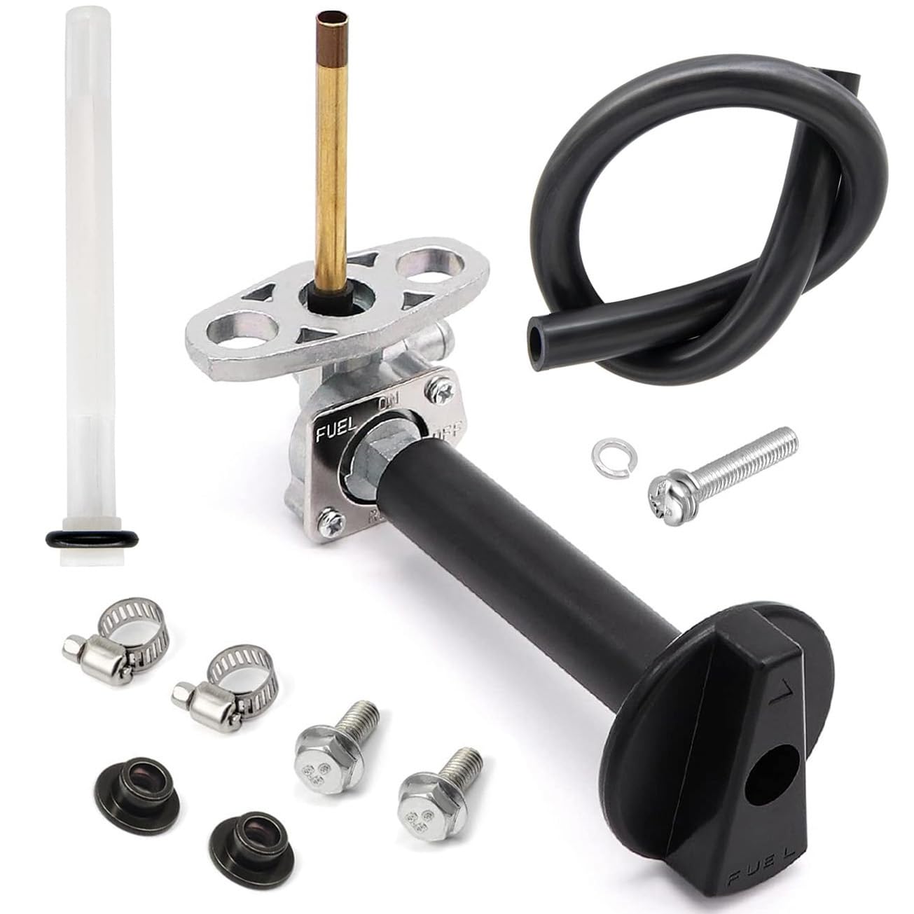 Earlyred Fuel Valve Cock Petcock With Lever Screw Compatible With Honda Recon 250 Trx250 Rancher 350 Trx350 Trx420 Foreman 450 Trx450 Rubicon Trx500Fa Fuel Tank Switch Valve With Knob Lever Lines