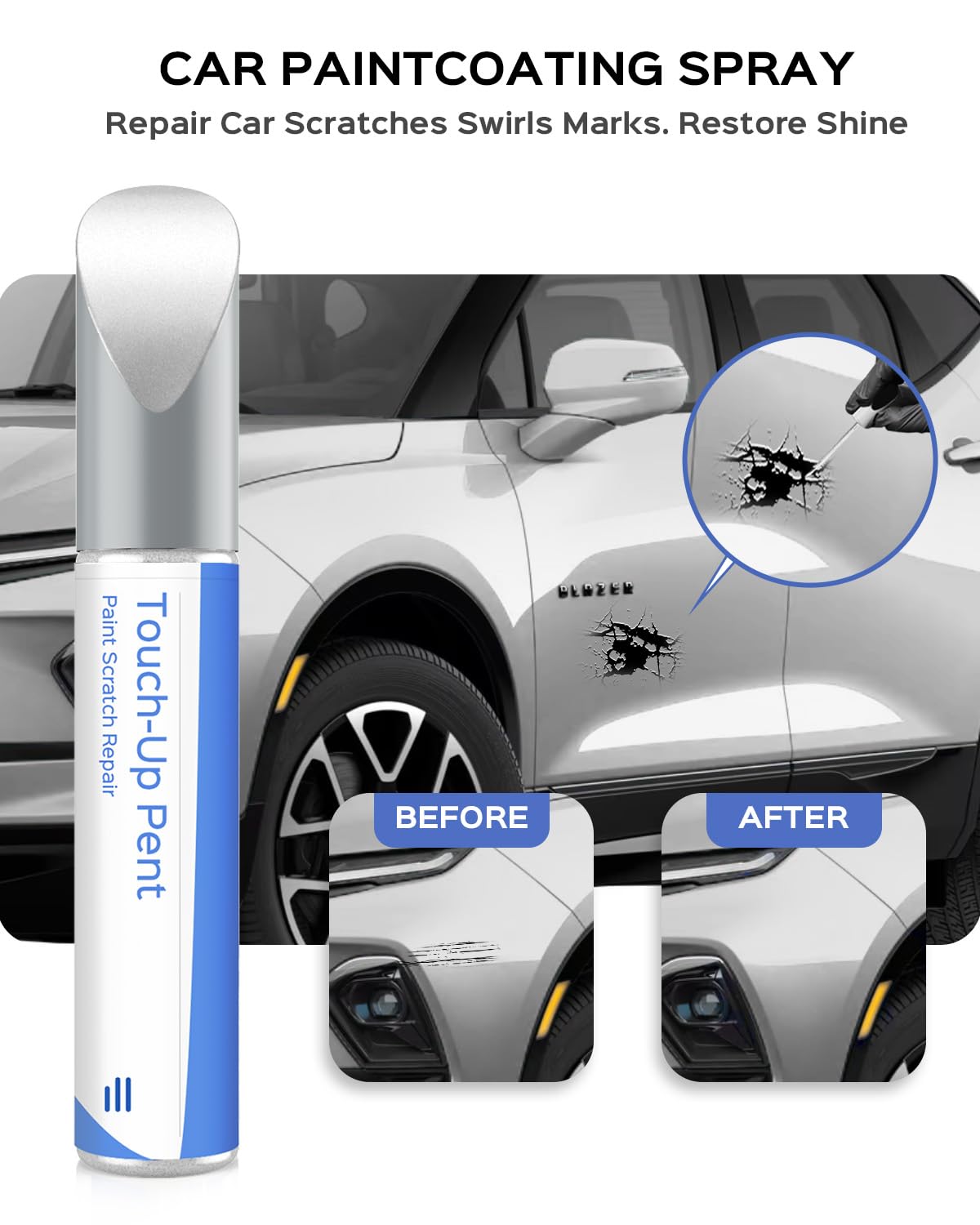 Parts4Ev Gaz/Wa8624/50U/50 Summit/Olympic/Interstellar White Touch Up Paint Compatible With Chevrolet Exact Match Chips And Nick
