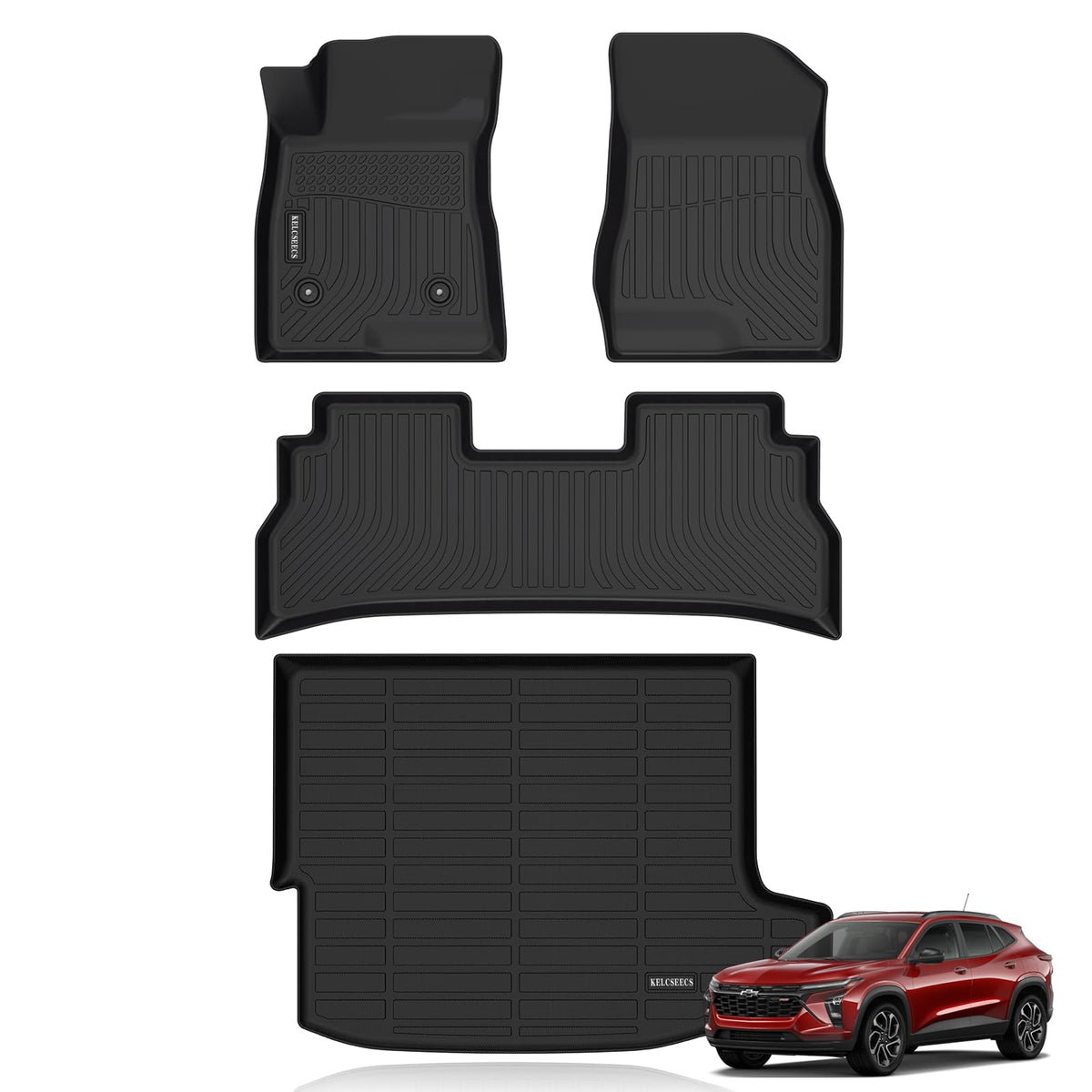KELCSEECS Floor Mats & Cargo Liner Custom for Chevrolet/Chevy Trax 2025 2024 & Buick Envista 2025 2024 All Weather Protection TP