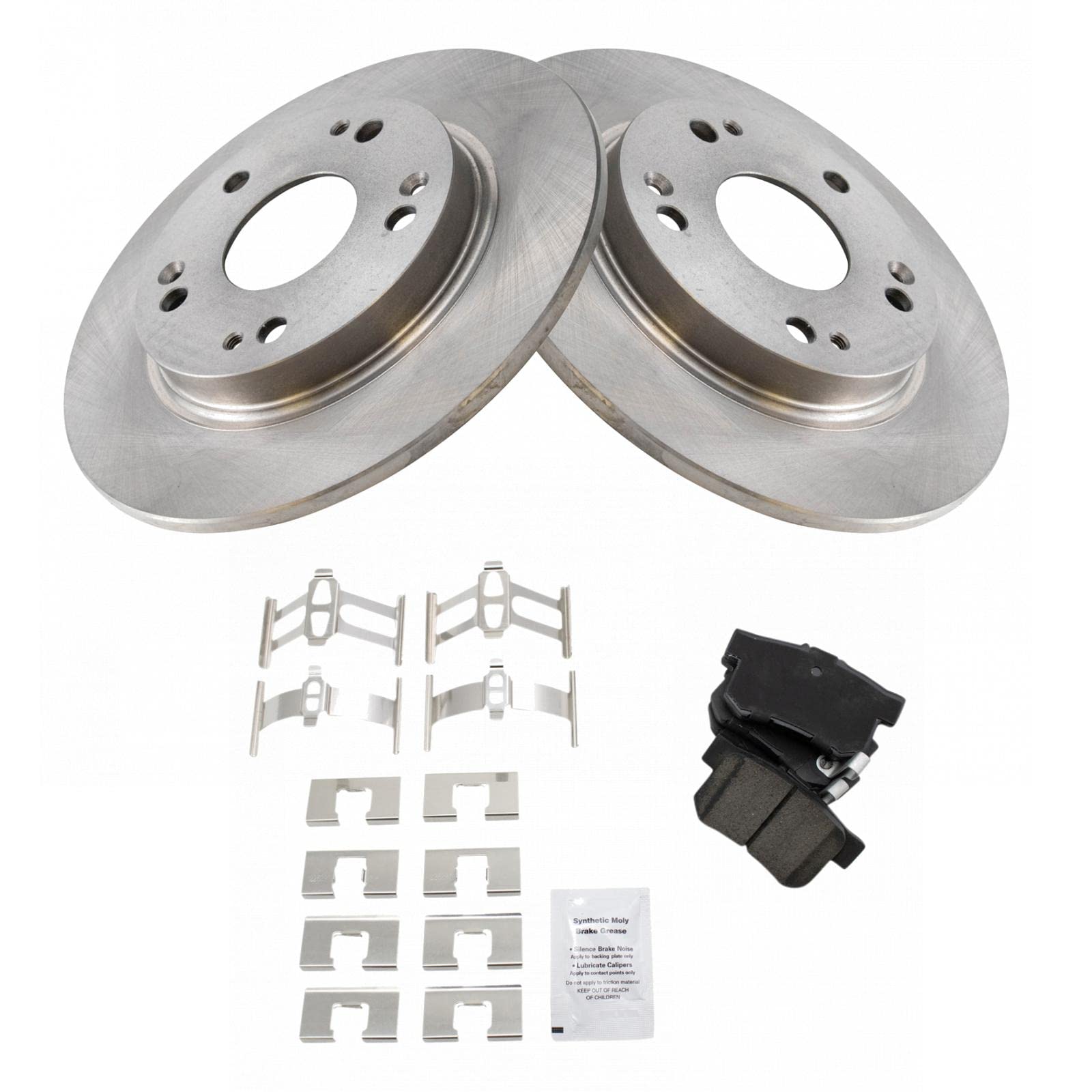 Trq Rear Brake Pad & Rotor Kit Brake Pads Brake Rotor Ceramic Compatible With 2011-2014 Honda Cr-Z