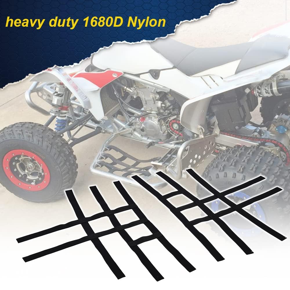 Pit66 Black Nerf Bar Nets Compatible With Atv Honda Trx450R 400Ex 400X 300Ex 300X Webbing 2006-2011