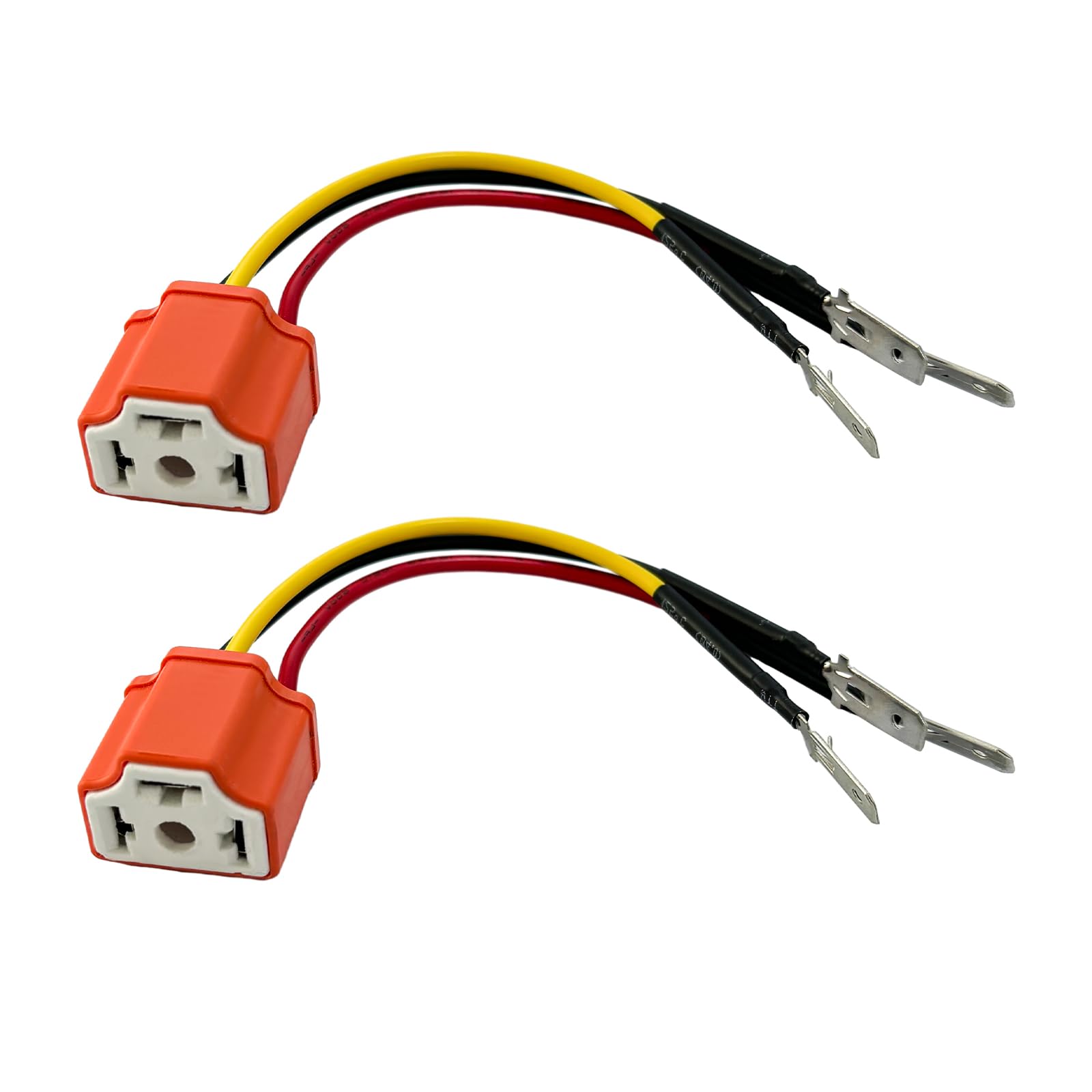 Suvnie 2 PCS H4 HB2 9003 Wiring Harness Headlight Socket, 16AWG Ceramic Headlight Connector, Pigtail Socket Female Plug, Headlig