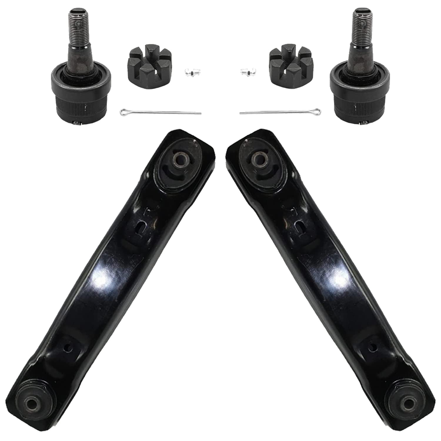 Detroit Axle - Complete Front Lower Control Arms and Lower Ball Joints Replacement for 1999-2004 Jeep Grand Cherokee - 4pc Set