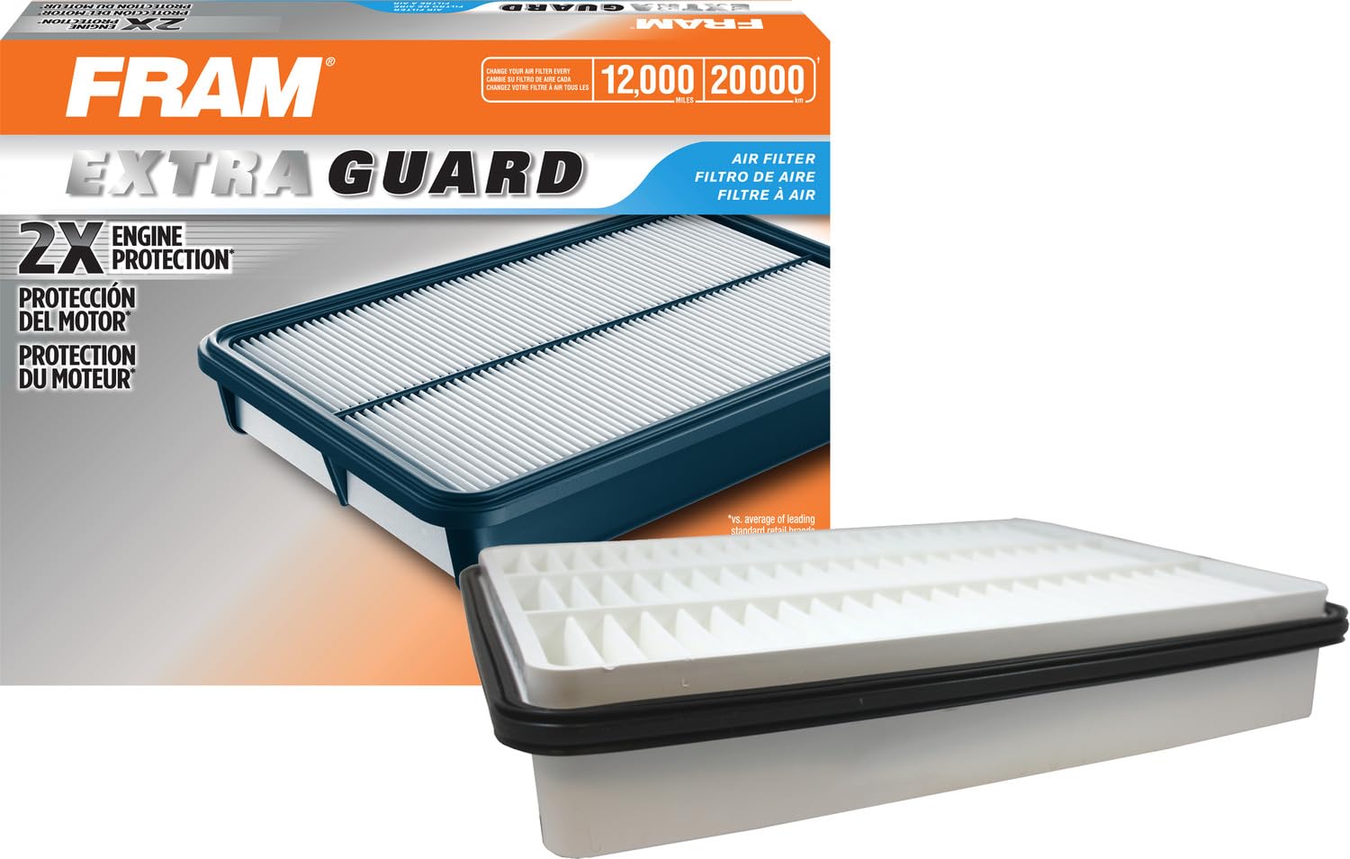 Fram Extra Guard Ca8918 Replacement Engine Air Filter For Select Lexus And Toyota Models, Provides Up To 12 Months Or 12,000 Mil