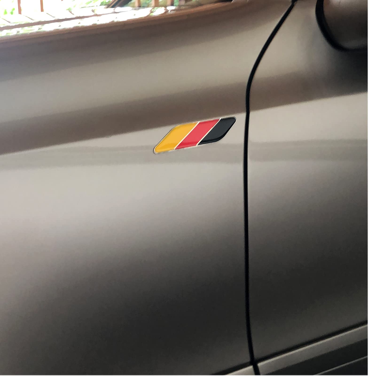 Dsycar 2Pcs/Pair 3D Germany Flag Car Emblem Badge Fit Germany Car Body German Flag Car Sticker Decal Bumper Emblem Automotive Decals