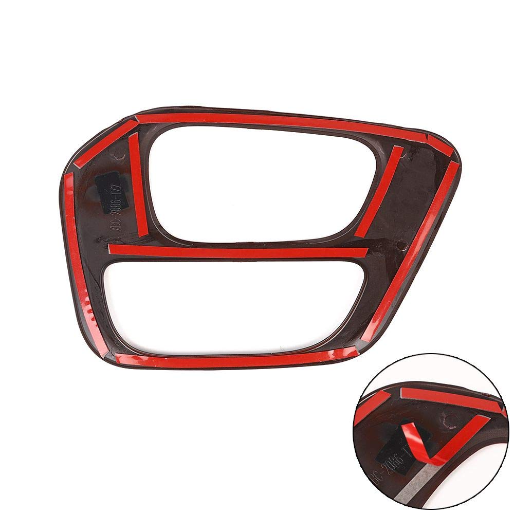 Voodonala For Challenger Gear Shift Panel Covers Decoration Trim Accessories For Dodge Challenger 2015-2022 (Red)