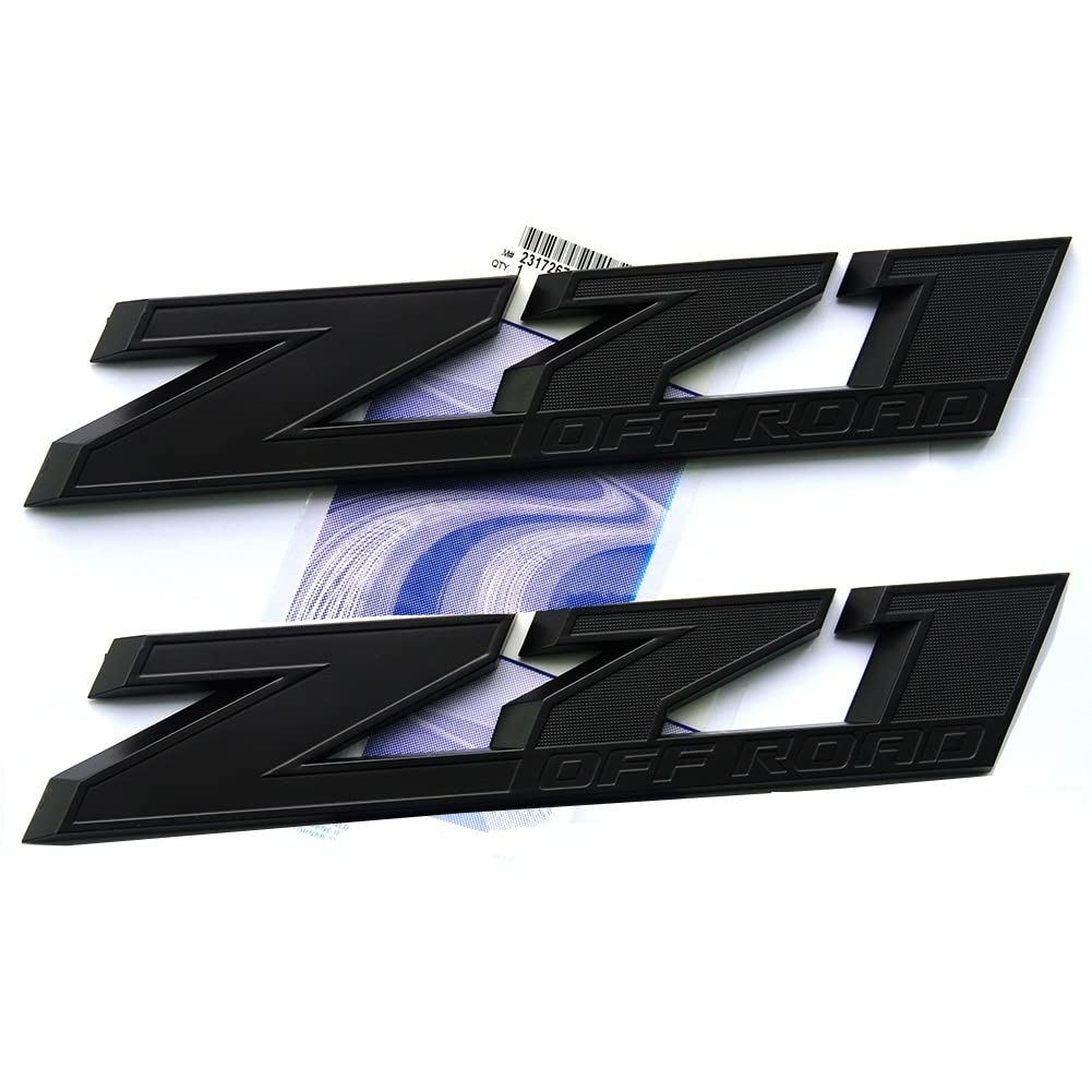 2Pack Oem 10 Inches Big Z71 Off Road Emblems Compatible With 2009-2018 Colorado Tahoe Silverado Sierra Suburban 2500Hd 3500Hd Offroad (All Black)