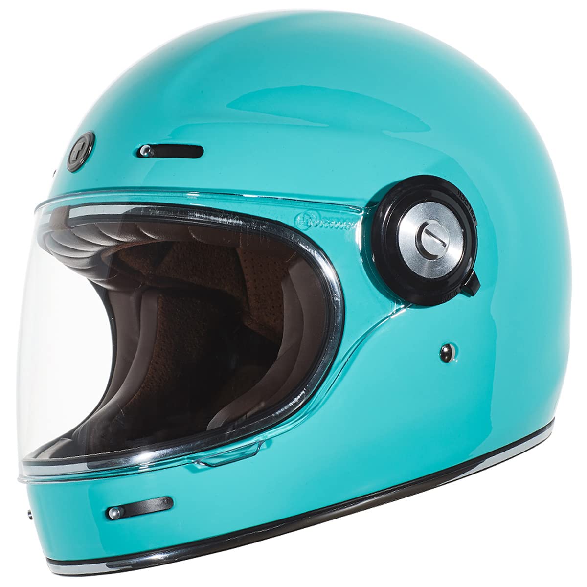 Torc T1 Unisex-Adult Retro Full Face Motorcycle Helmets, Robin Egg Blue, X-Small