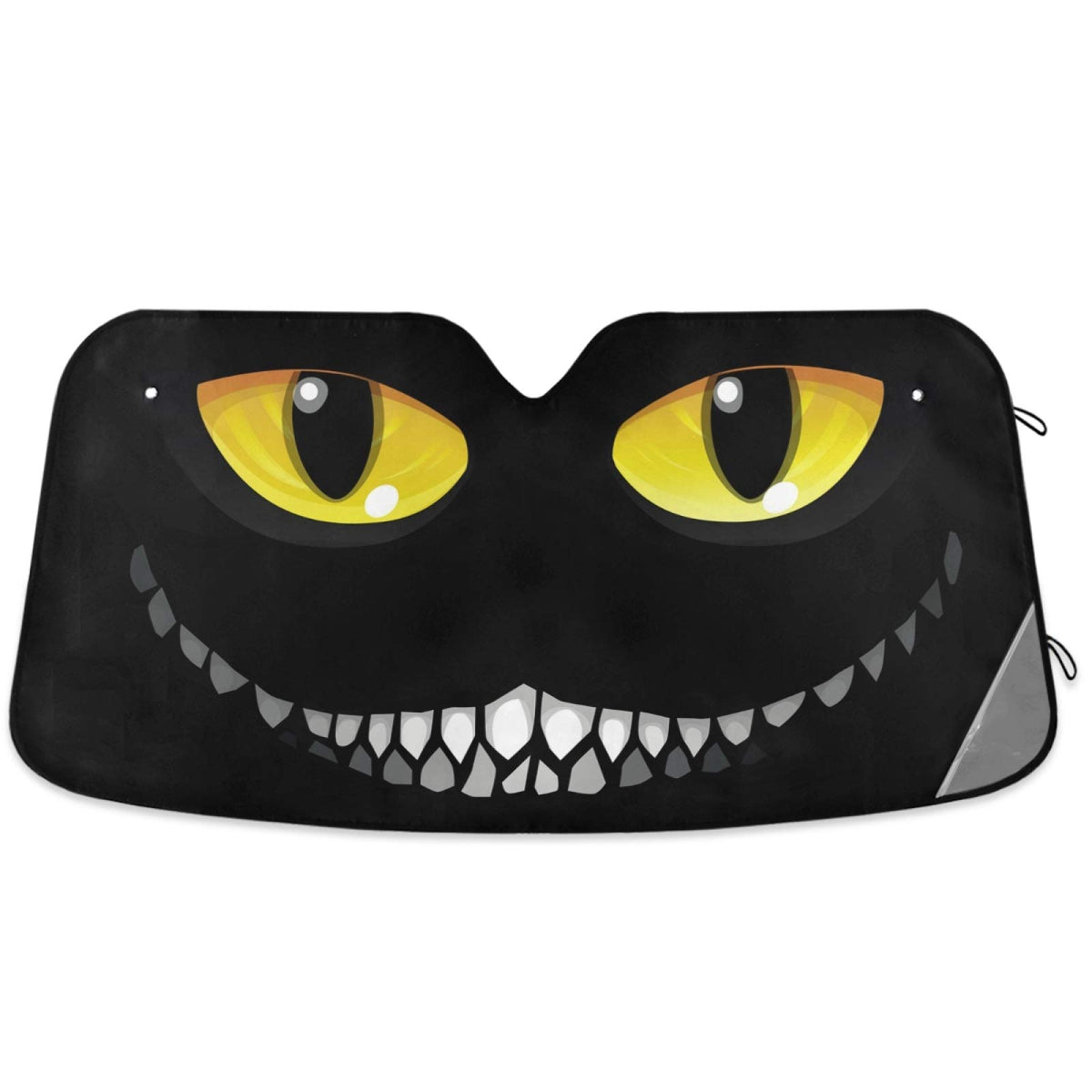 Oarencol Black Cat Eyes Smile Car Windshield Sun Shade Foldable Uv Ray Sun Visor Protector Sunshade To Keep Your Vehicle Cool (5