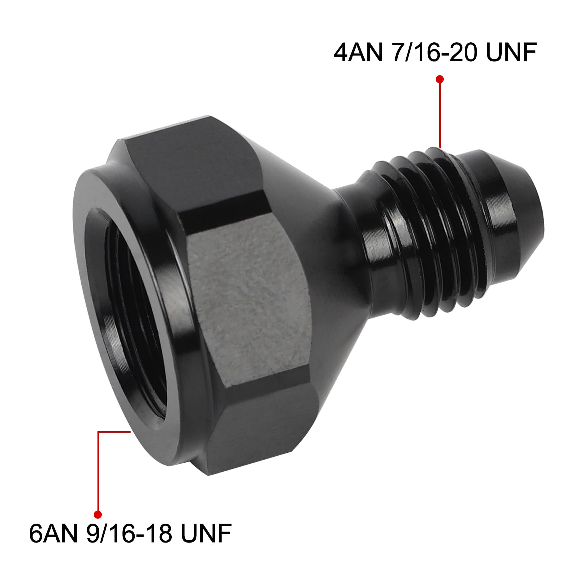 Evil Energy 6An Female To 4An Male Flare Reducer Adapter