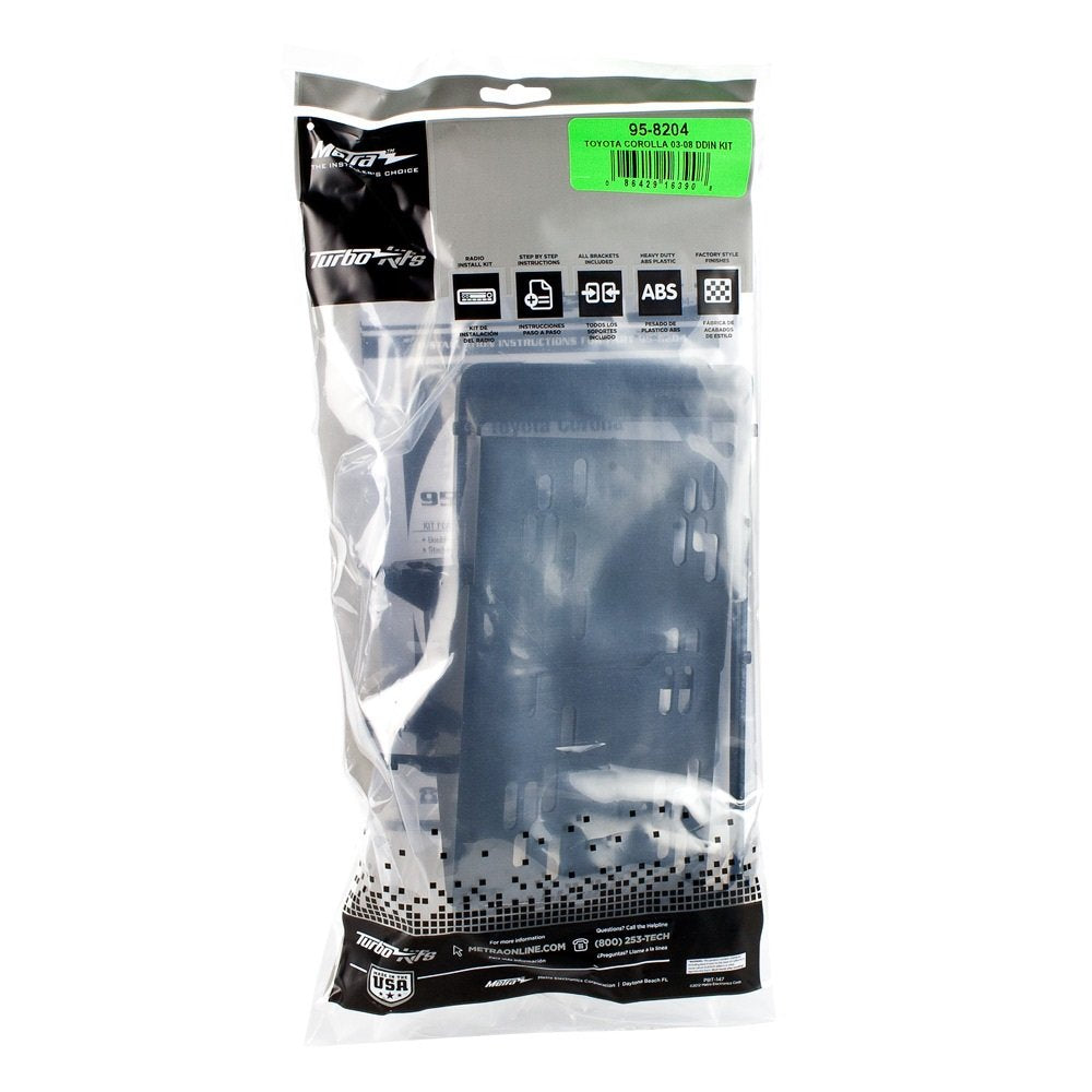 Metra 95-8204 Double Din Installation Kit For 2003-Up Toyota Corolla Vehicles, Black