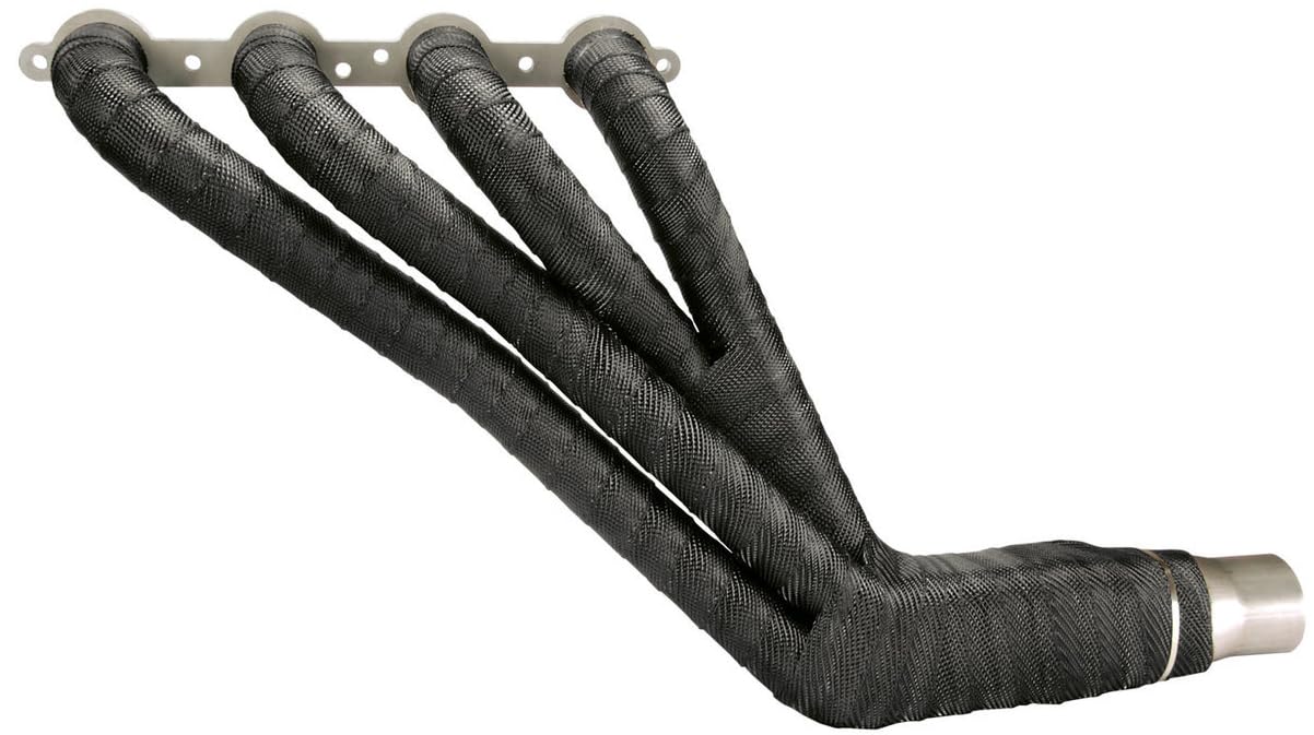 Design Engineering Black Titanium Exhaust Heat Wrap With Lava Rock Technology - 2'' X 25' - Pliable Exhaust Wrap Tape For Exhaus