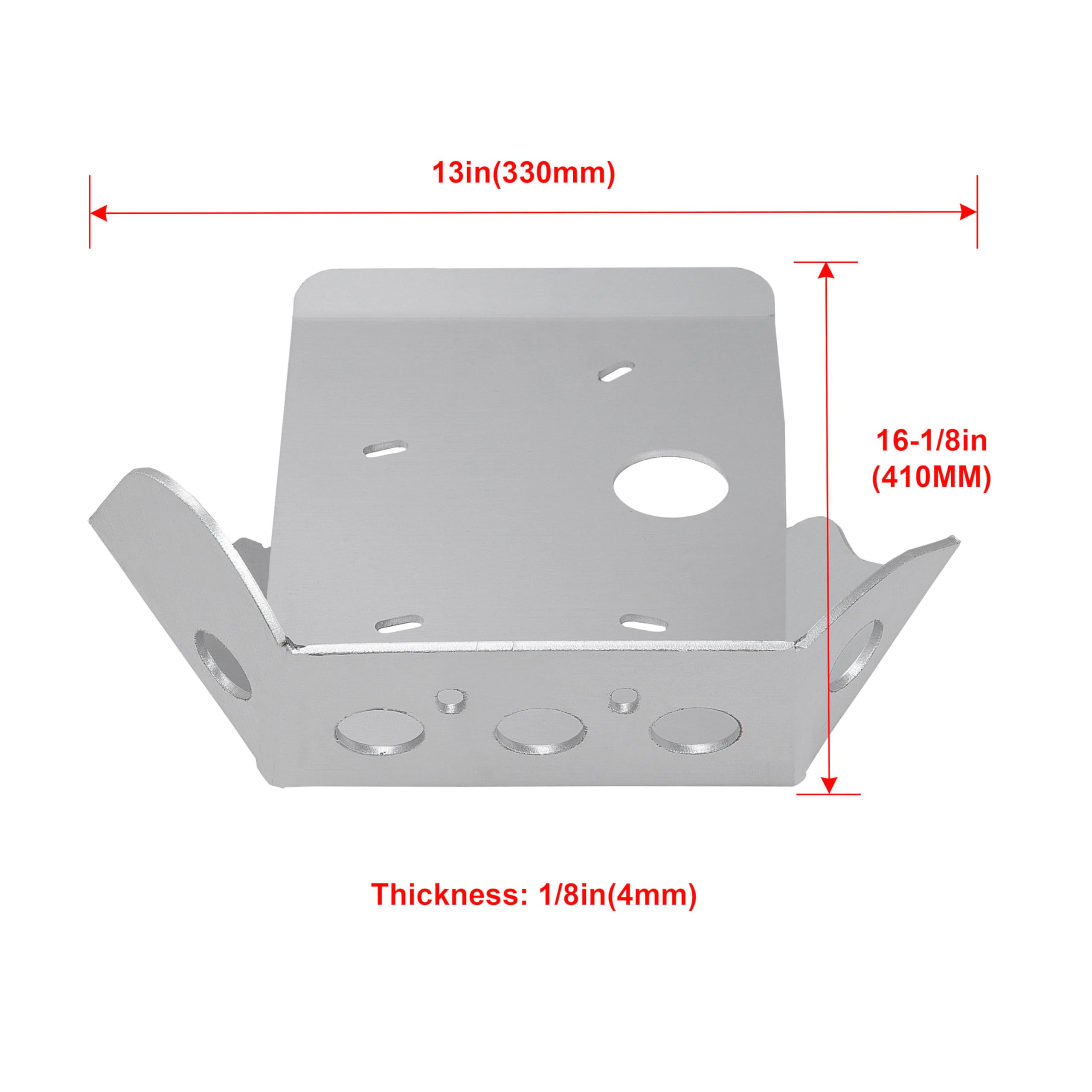 Ecotric Aluminum Skid Plate Compatible With 1992-2021 Honda Xr650L Models; 1989-2000 Honda Xr600R Models