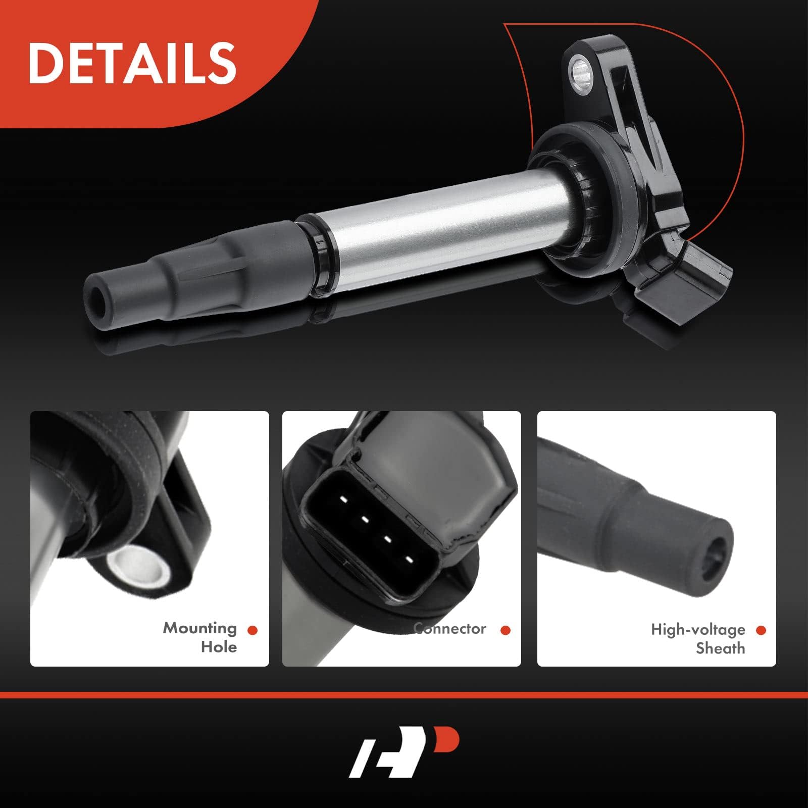 A-Premium Engine Ignition Coil Packs Compatible With Lexus Ct200H 2011-2016 Toyota Corolla 2009-2017 Prius Scion Im Xd 1.8L 4-Pc Set