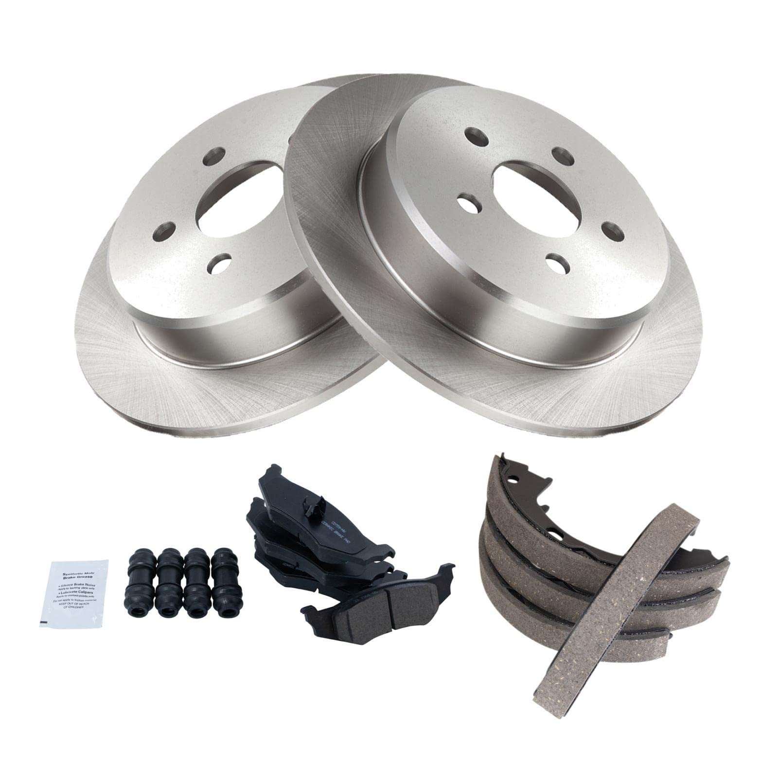 Trq Rear Brake Pad & Rotor Kit Compatible With 95-10 Chrysler 95-06 Dodge 97-01 Plymouth