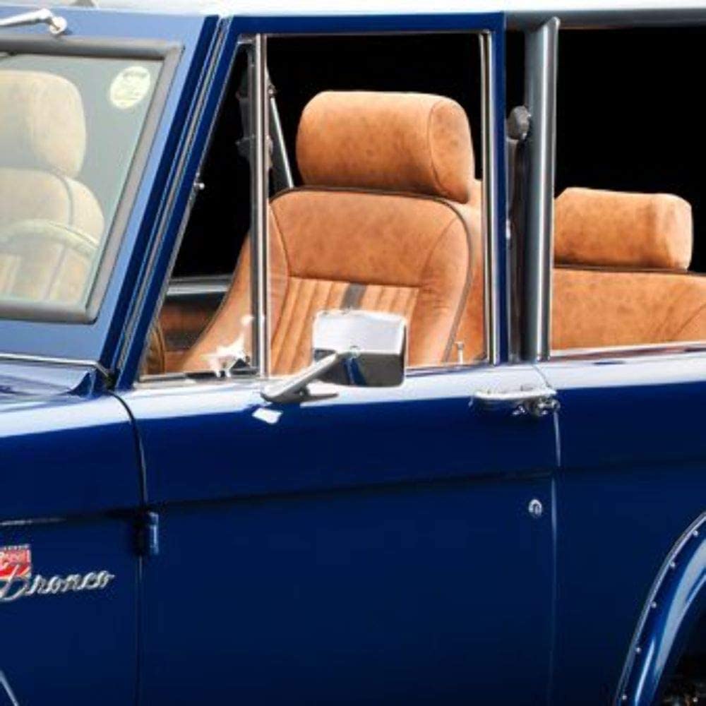 United Pacific 110737 Chrome Exterior Convex Mirror For 1966-77 Ford Bronco & 1967-79 Truck, Diecast Construction - Passenger Si