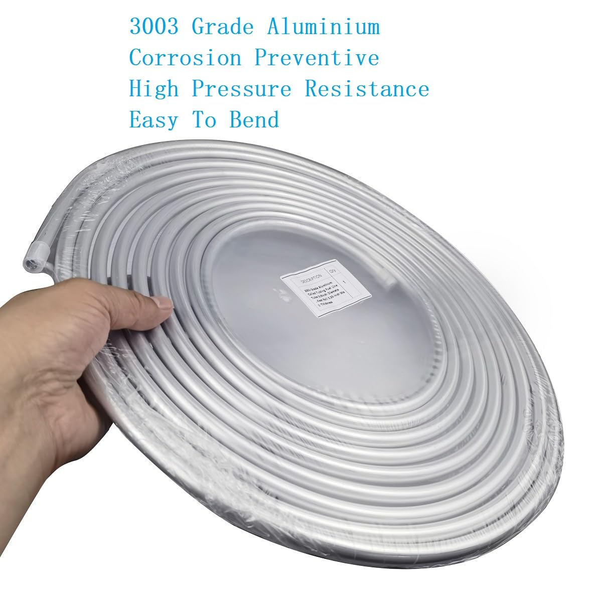 3/8 Fuel Line, 3003 Grade Aluminium Tubing for Brake Line, Metal Gas Line, Refrigeration Equipment, [3/8   OD][L:25FT.][ Wall Th