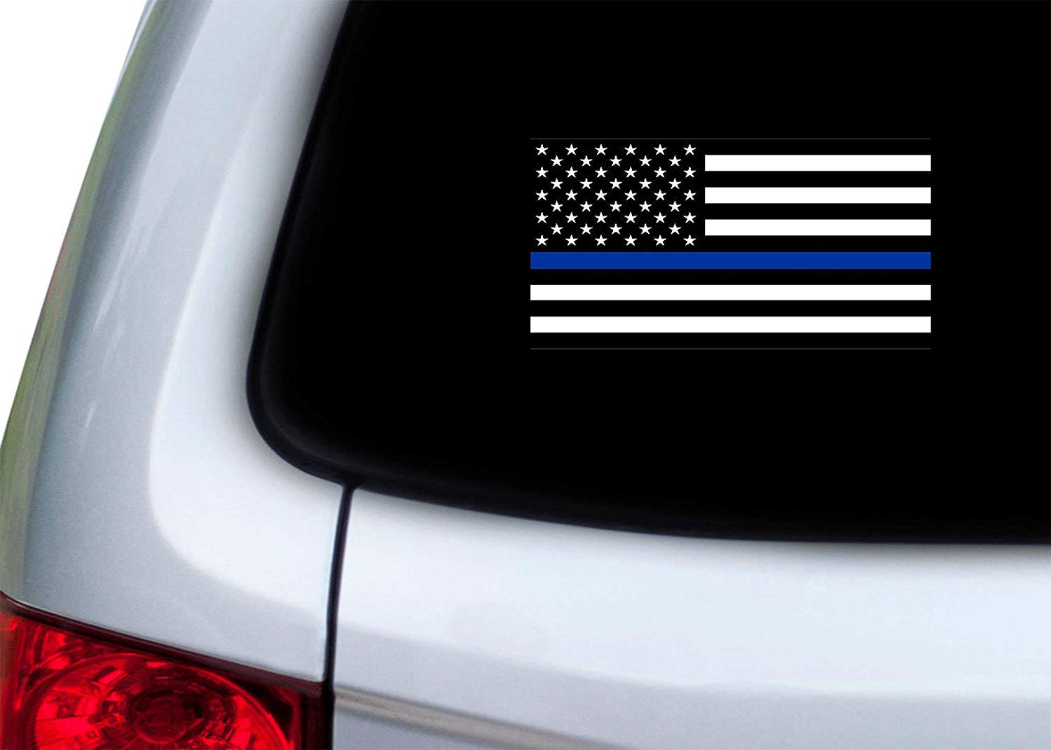 Rogue River Tactical Thin Blue Line Blue Lives Matter Flag Sticker Vinyl Decal For Car Truck Window Bumper Sticker Support Of Po