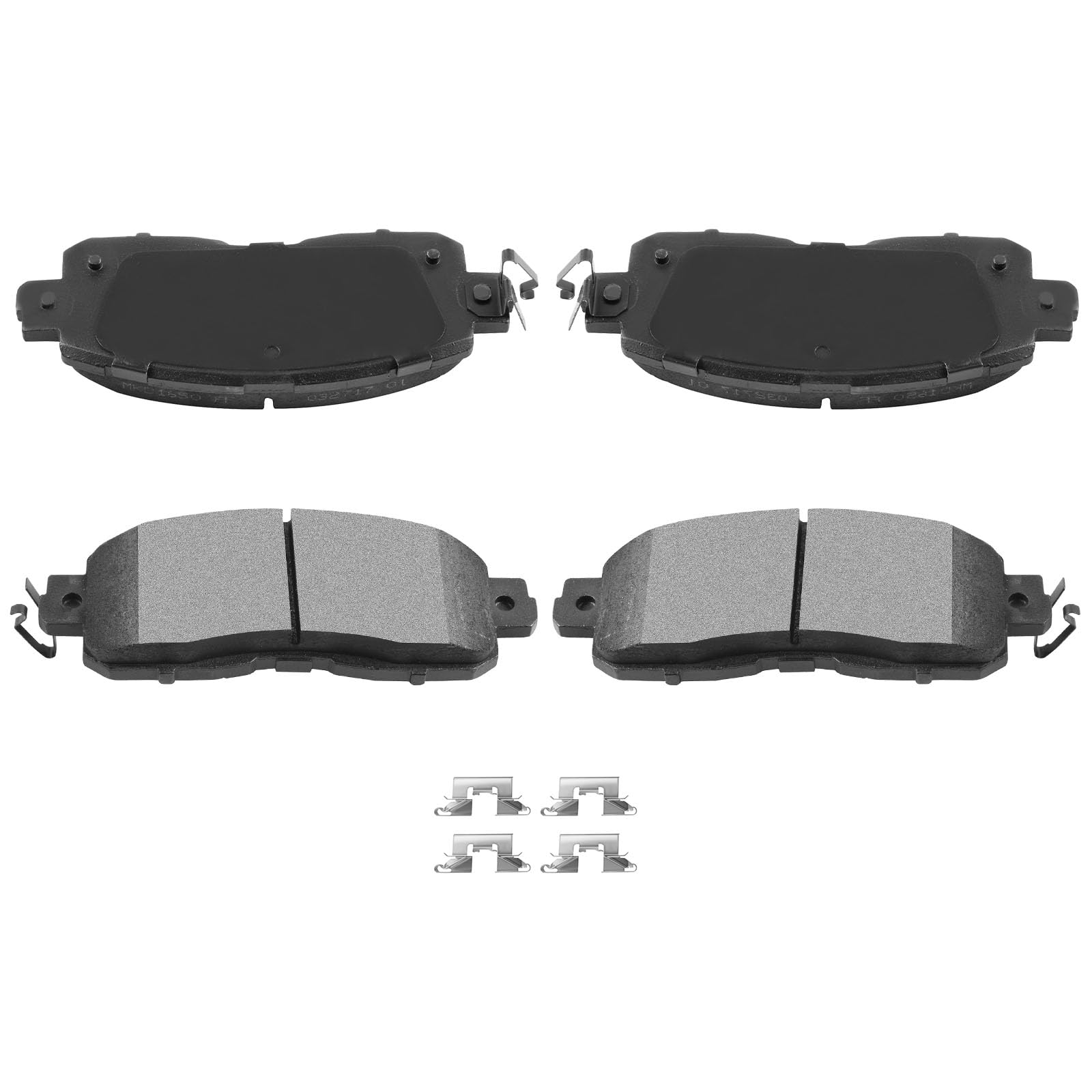 Automuto 4Pcs Front Semi-Metallic Disc Brake Pads Set D1650 For Nissan Altima 2013-2019