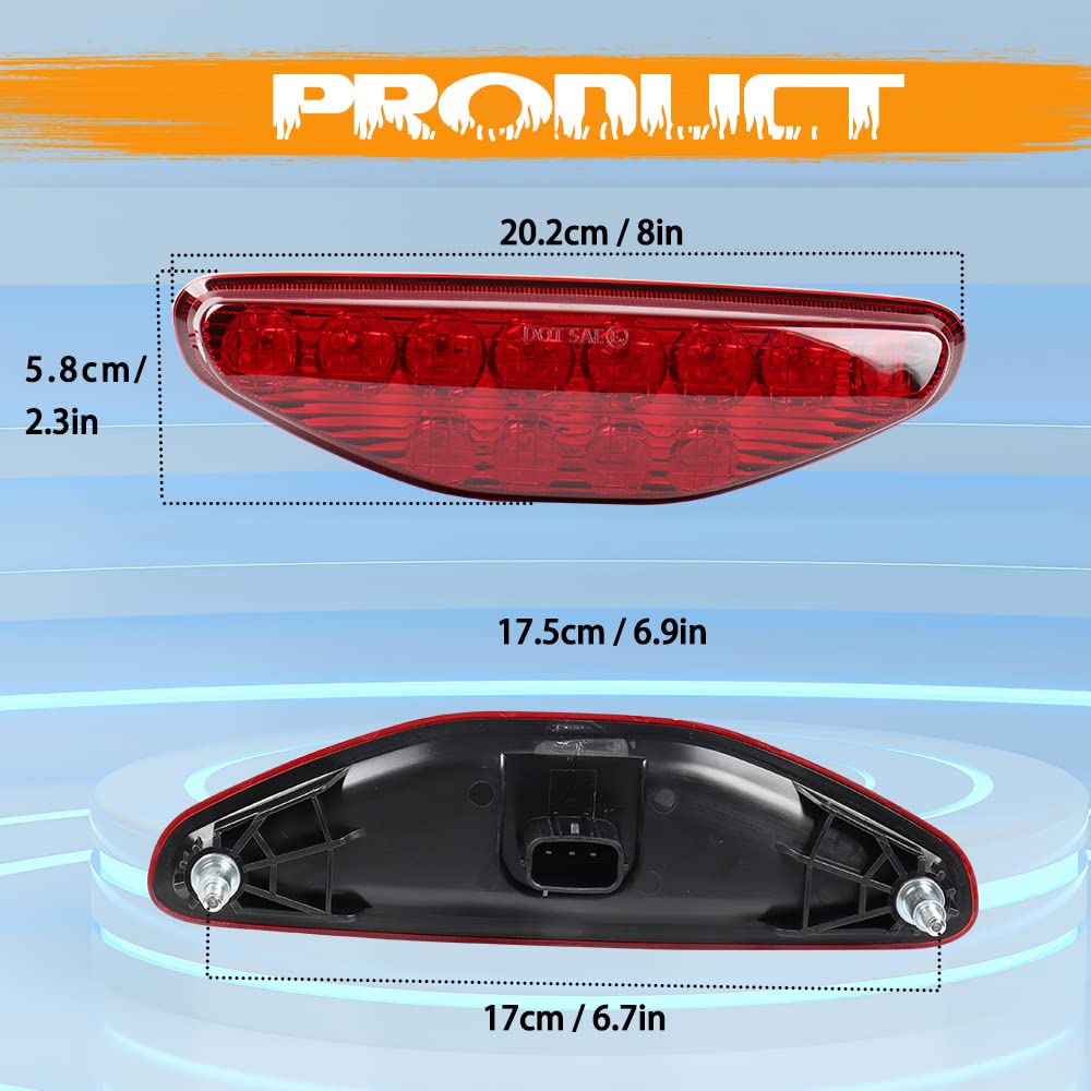 Motoparacc Red Led Tail Light Motorcycle Atv Brake Taillights For 2005-2007 Trx400Ex, 2006-2014 Trx450Er, 2004-2009 Trx450R, 2005-2006 Trx300Ex, Replacement Fit 33700-Hp1-601