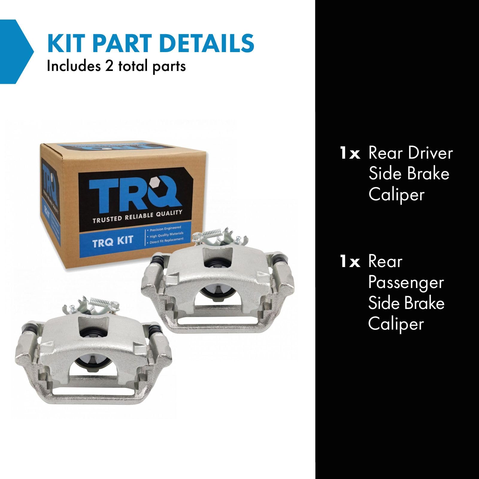 Trq Rear Brake Caliper Set Compatible With 2012-2016 Chrysler Town & Country 2012-2018 Dodge Grand Caravan 2013-2015 Ram C/V