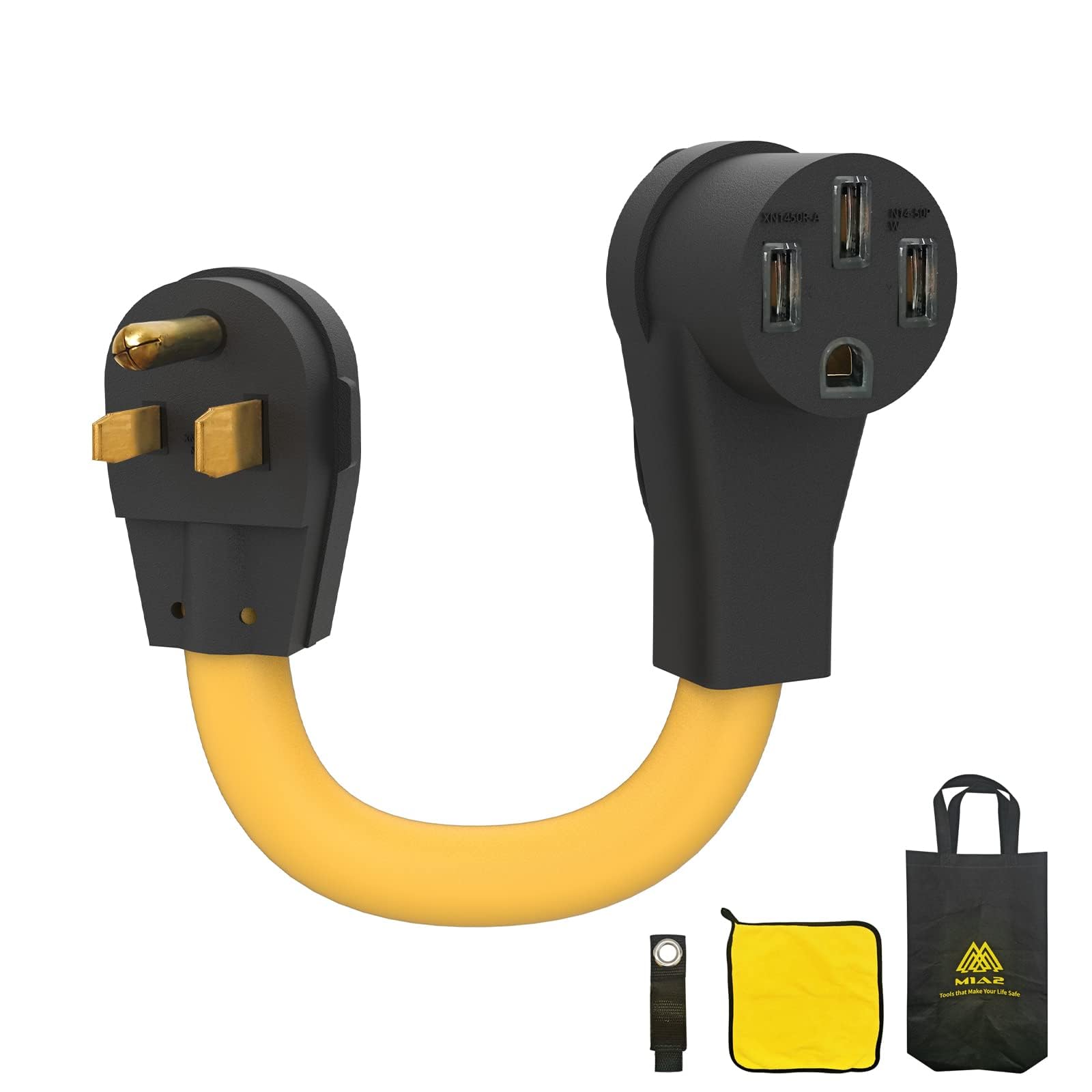 Nema 6-50P To 14-50R Ev Charger Adapter Cord, 125V/250V 3 Prong Dryer Outlet Male Plug To 50 Amp 4 Prong Female Ev For Level 2 C