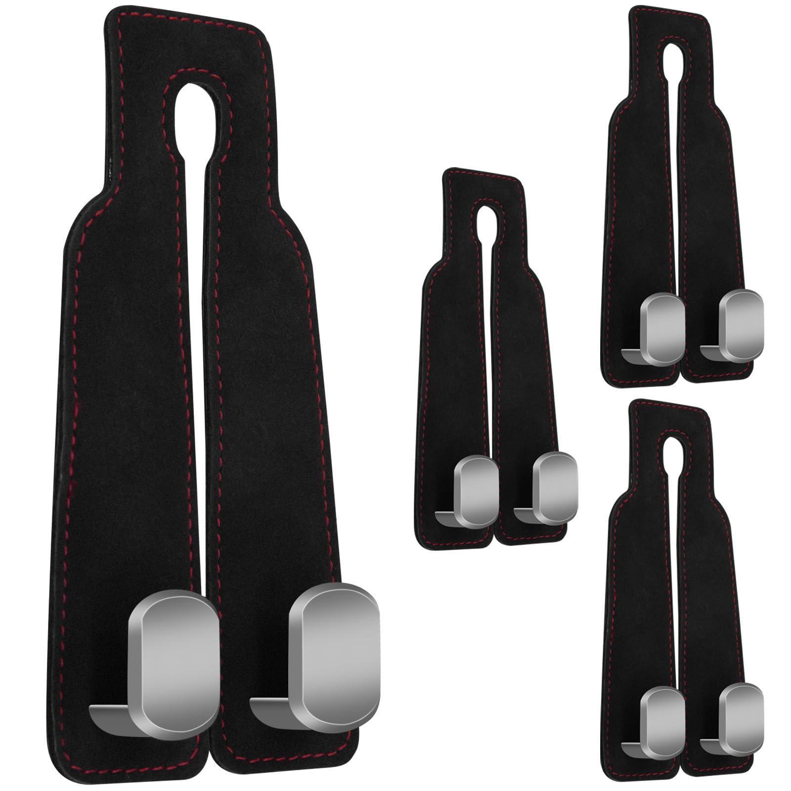 Canipha 4Pcs Car Seat Hooks For Headrest, Double Hook Purse Hook For Car Applies To Purse Hanger For Car Headrest Hook Car Purse