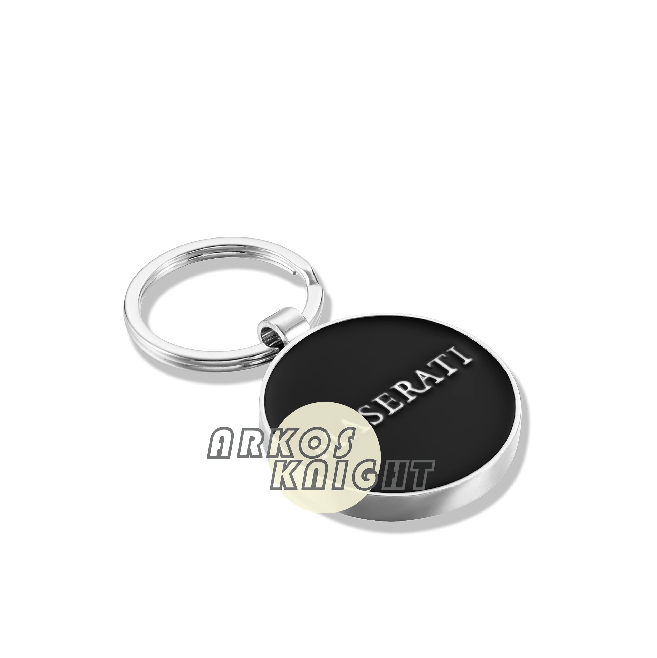 ARKOSKNIGHT Creative Car Logo Keychain for Car 3D Chrome Metal Alloy Key Chain Gifts for Women and Men Keyring Universal Size(Me