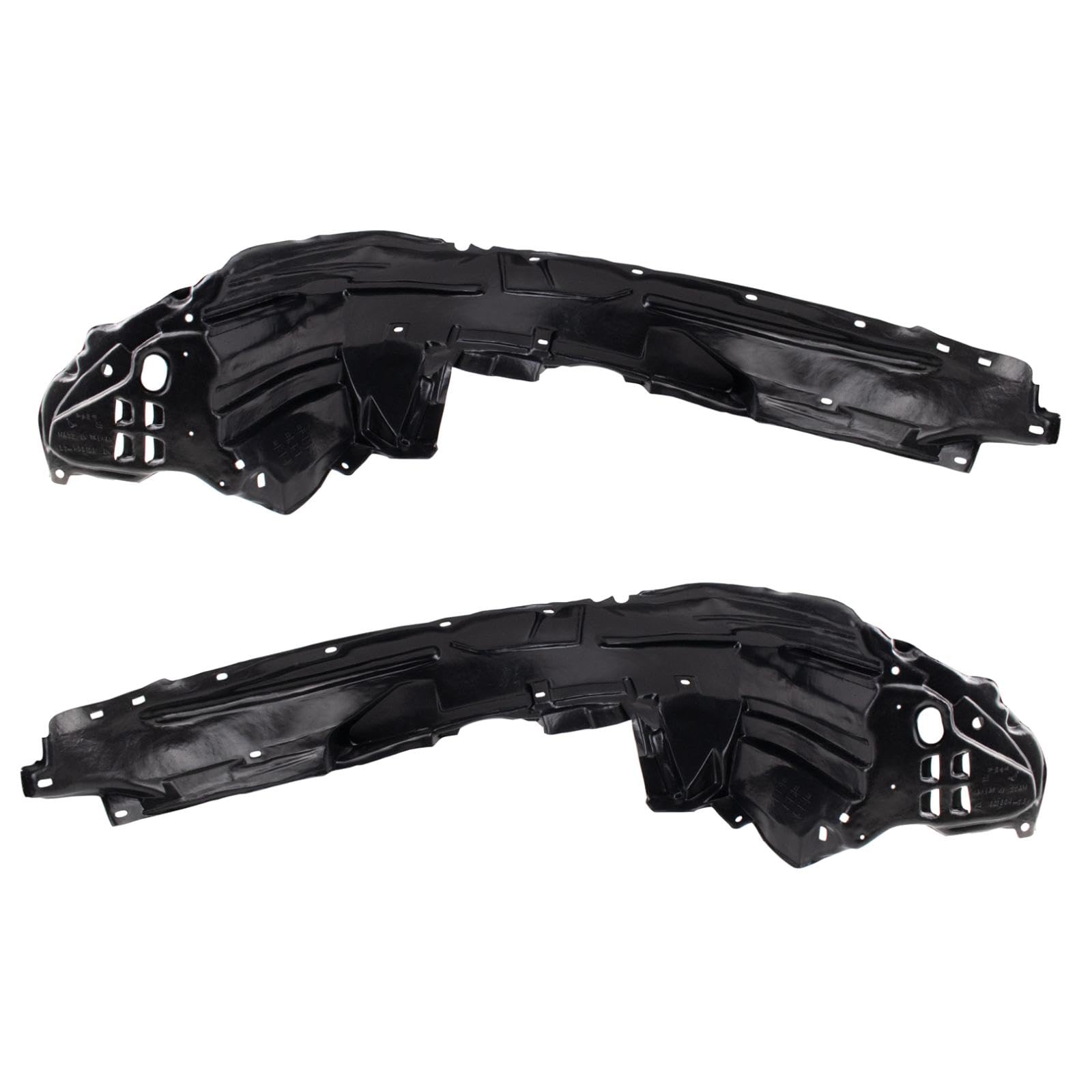 Trq Front Inner Fender Liner Set Compatible With 2006-2011 Honda Civic Ho1250107 Ho1251107