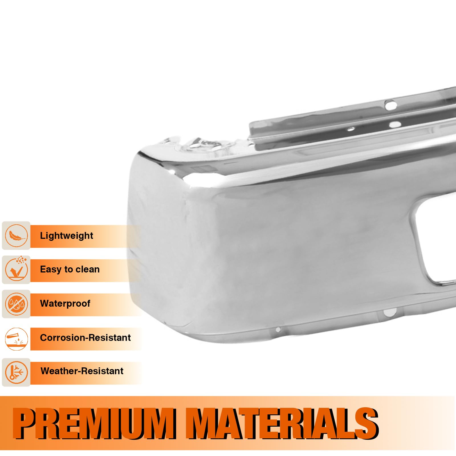 CarPartsDepot Front Bumper Face Bar Chrome Compatible With 2005-2007 Ford F250 F350 Super Duty Excursion Pickup 5C3Z17757BA FO10