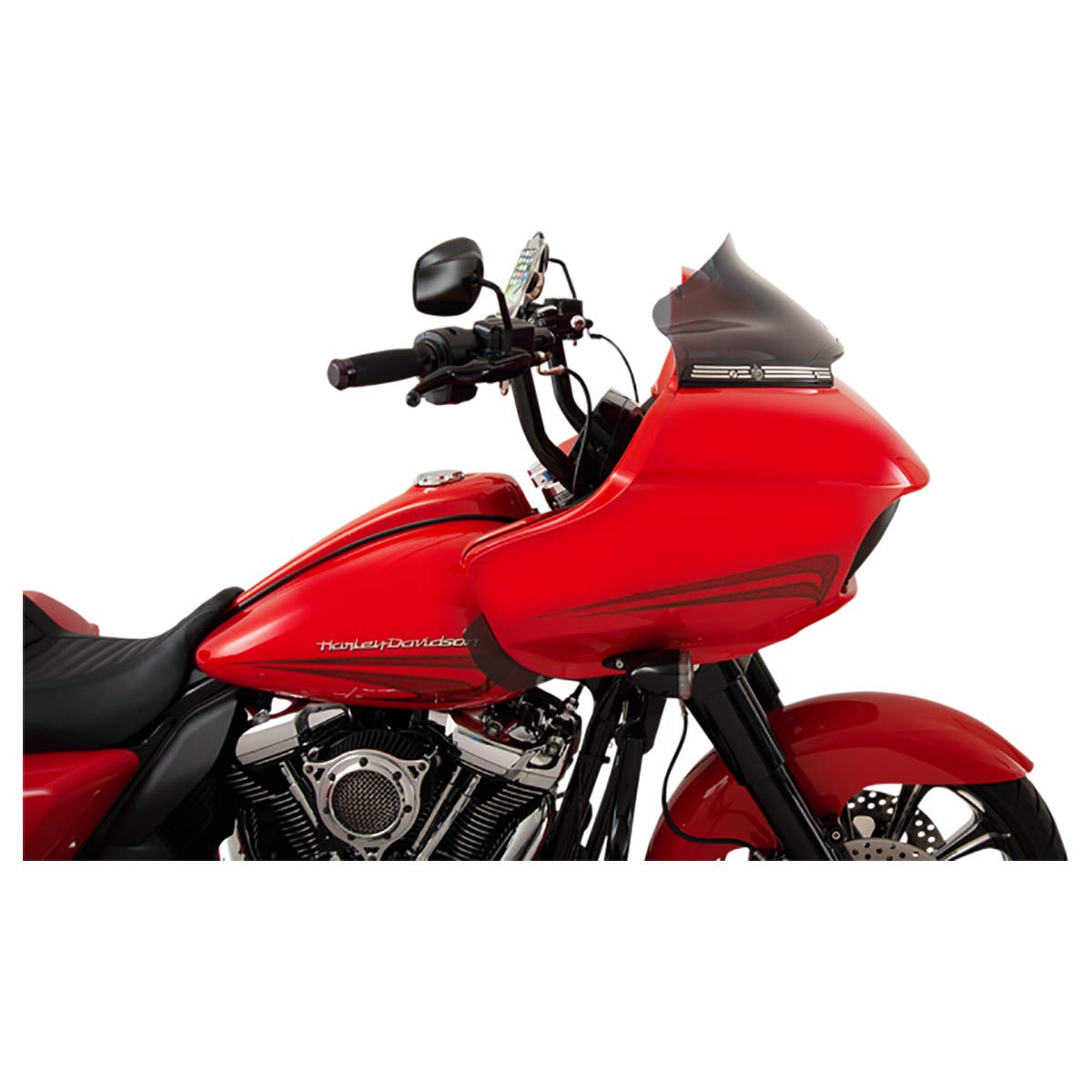Klock Werks Sport Flare Windshield for 2015-2023 Road Glide, 9" Dark Smoke, Polycarbonate, Model 2310-0581