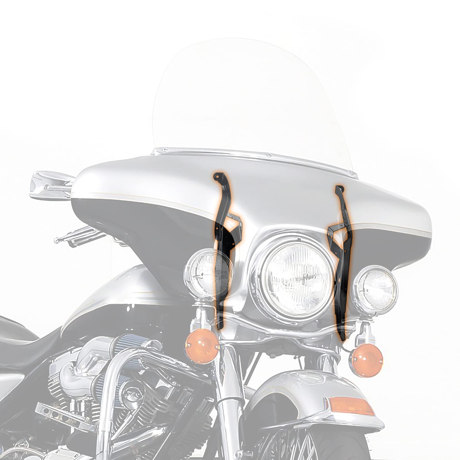 WSays Batwing Head Outer Fairing Support Bracket Heavy Duty Compatible with 1996-2013 Harley Electra Glide FLHT & Street Glide F