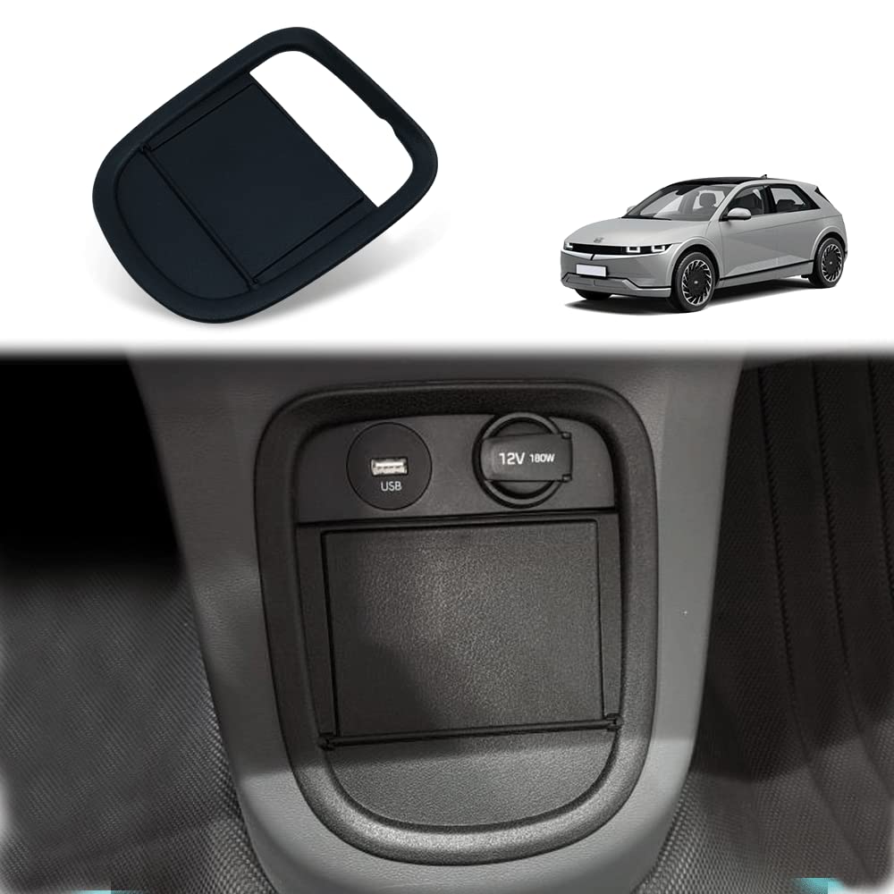 Bestevmod For Ioniq5 Center Console Lower Dash Cover Accessories, Lower Storage Box Panel Cover Pop-Open Privacy Compatible With