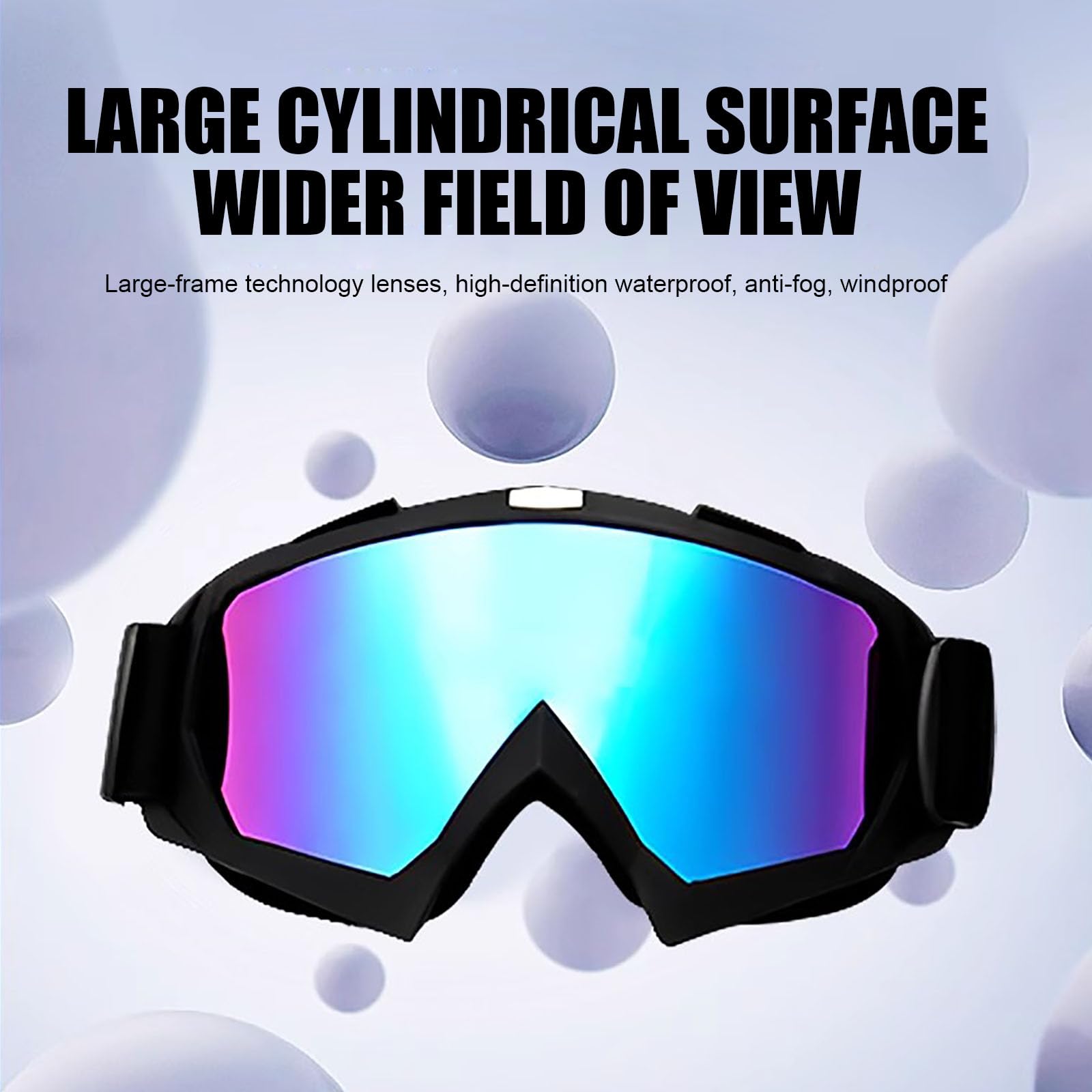 immoono Dirt Bike Motorcycle Goggles with Balaclava Face Cover, Motocross Riding Offroad Glasses for Men Women with Face Mask, B