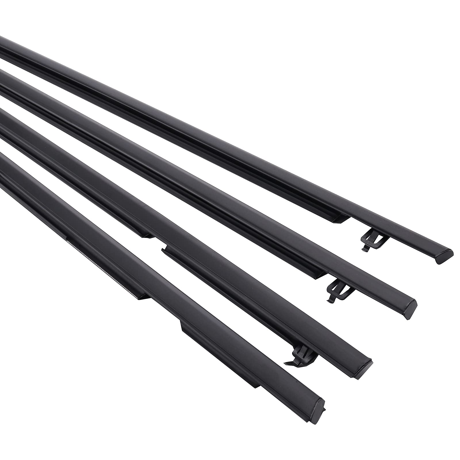 MotorFansClub 4PCS Weatherstrip Window Sealing Fit for Honda Civic 2006 2007 2008 2009 2010 2011 Door Outside Sealing Strip, Bla