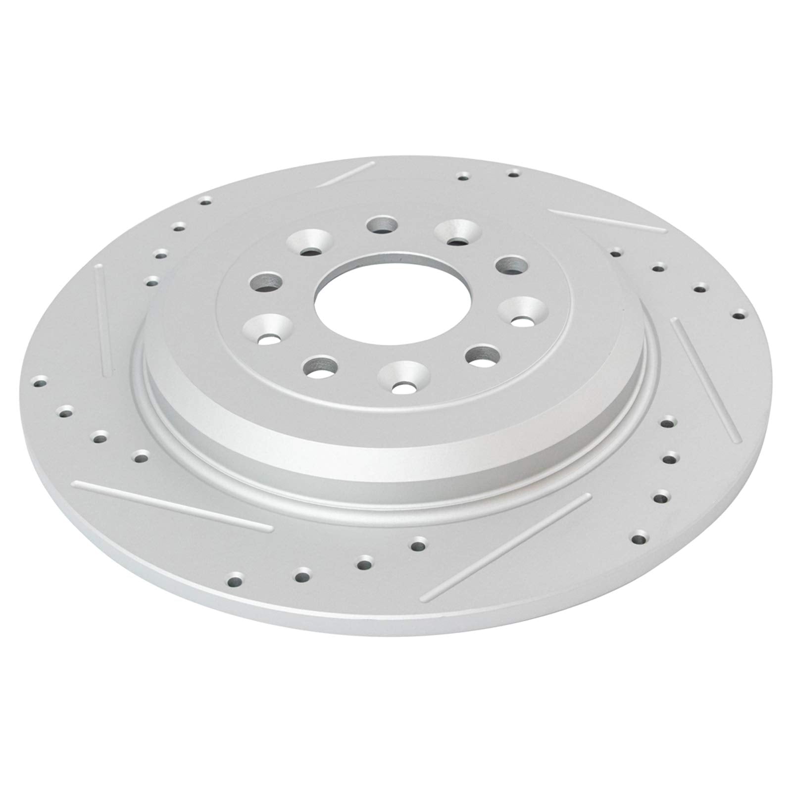 Trq Rear Performance Brake Rotor Drilled Slotted Pair Set For Edge/Explorer/Five Hundred/Flex/Freestyle/Mks/Mkt/Montego/Sable/Ta