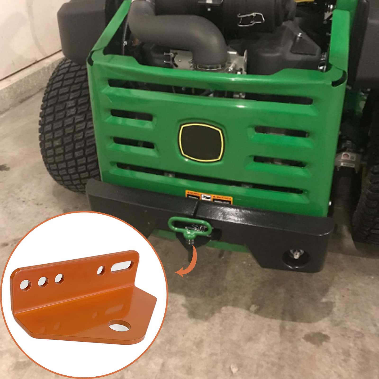 Universal Zero Turn Mower Trailer Hitch - 3/16'' Thick And Heavy Duty Steel Lawn Trailer Hitch Mount (3-5), Tow Hitch Mounting Hardware Included