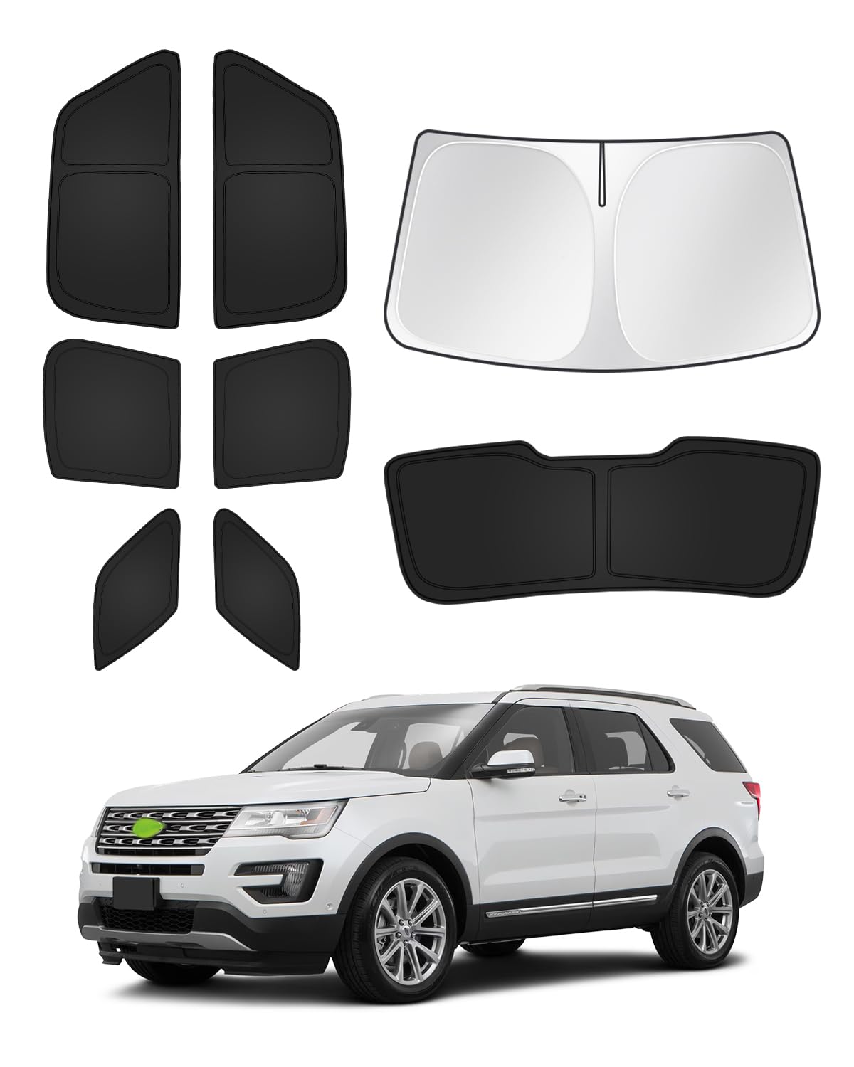Canvcle Sunshades For Ford Explorer 2011-2019 Accessories Windshield Sun Shade Side Rear Window Shade Cover Sun Visor Shield Pri