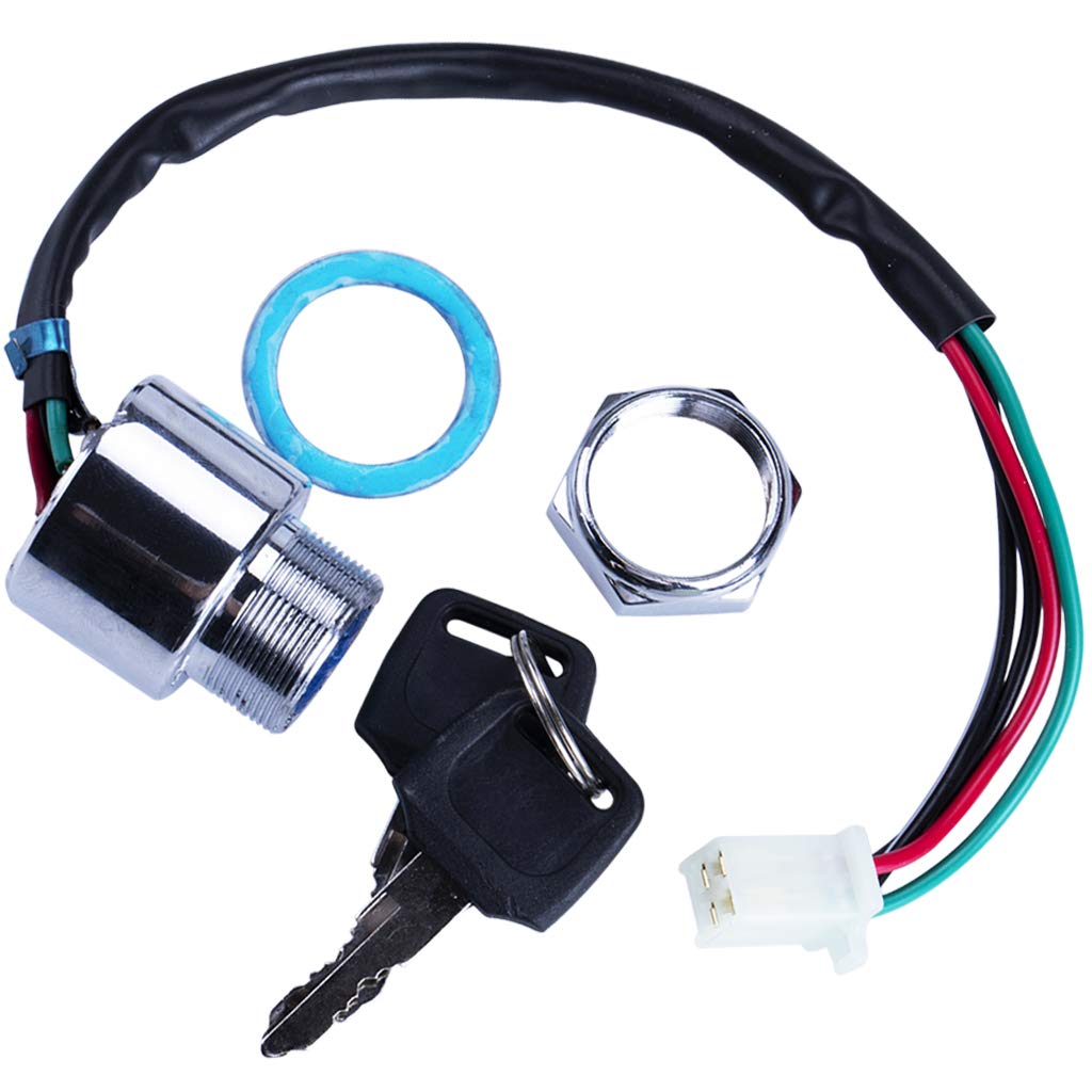 Otohans Automotive 4 Wire Pin Key Ignition Switch For Go Kart Atv Quad Dirt Bike Scooter Motorcycle