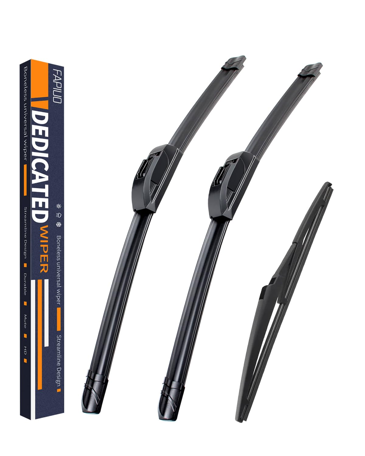 Replacement For Hyundai Santa Fe2019-2023, Kia Sportage 2017-2023,Hyundai Elantra Gt 2018-2020 Silent Wipers -Fapiuo Front And R