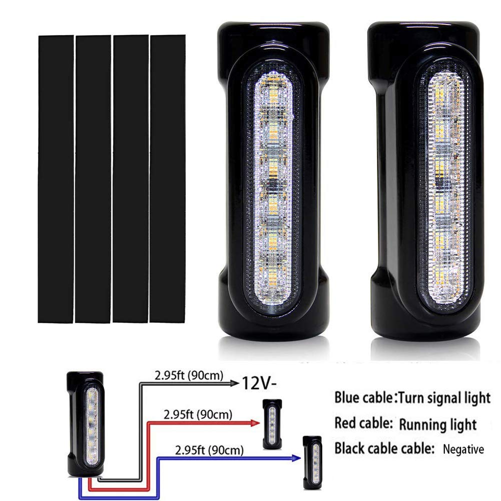 Opl5 Motorcycle Highway Bar Lights Switchback Driving Lights Led Amber Turn Signals White Driving Led Crash Bar Lights For 1-1/4