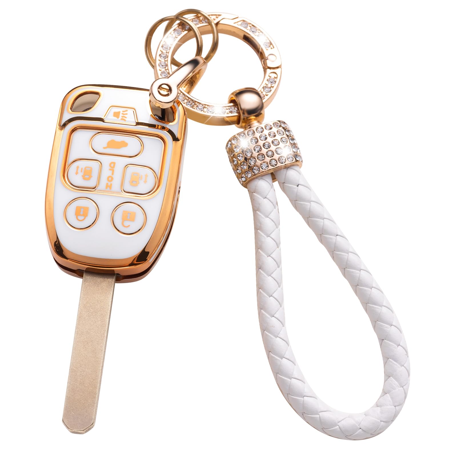 Gematay For Honda Key Fob Cover, Key Case Shell Compatible With Honda Odyssey 2011 2012 2013(N5F-A04Taa) Smart Key Protector