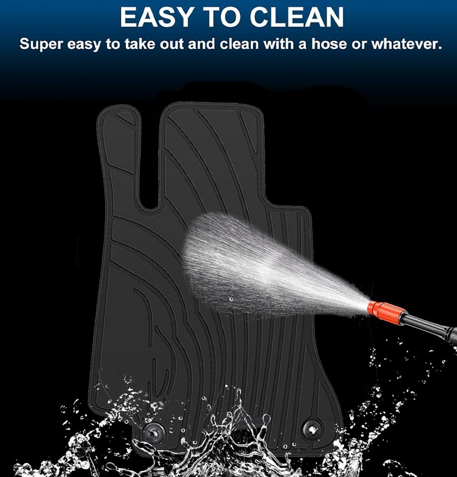 San Auto Car Floor Mats For Mercedes-Benz E-Class Sedan 2017-2023 W213 E300 E320 E400 E350 E63 E550 Custom Fit Full Black Rubber