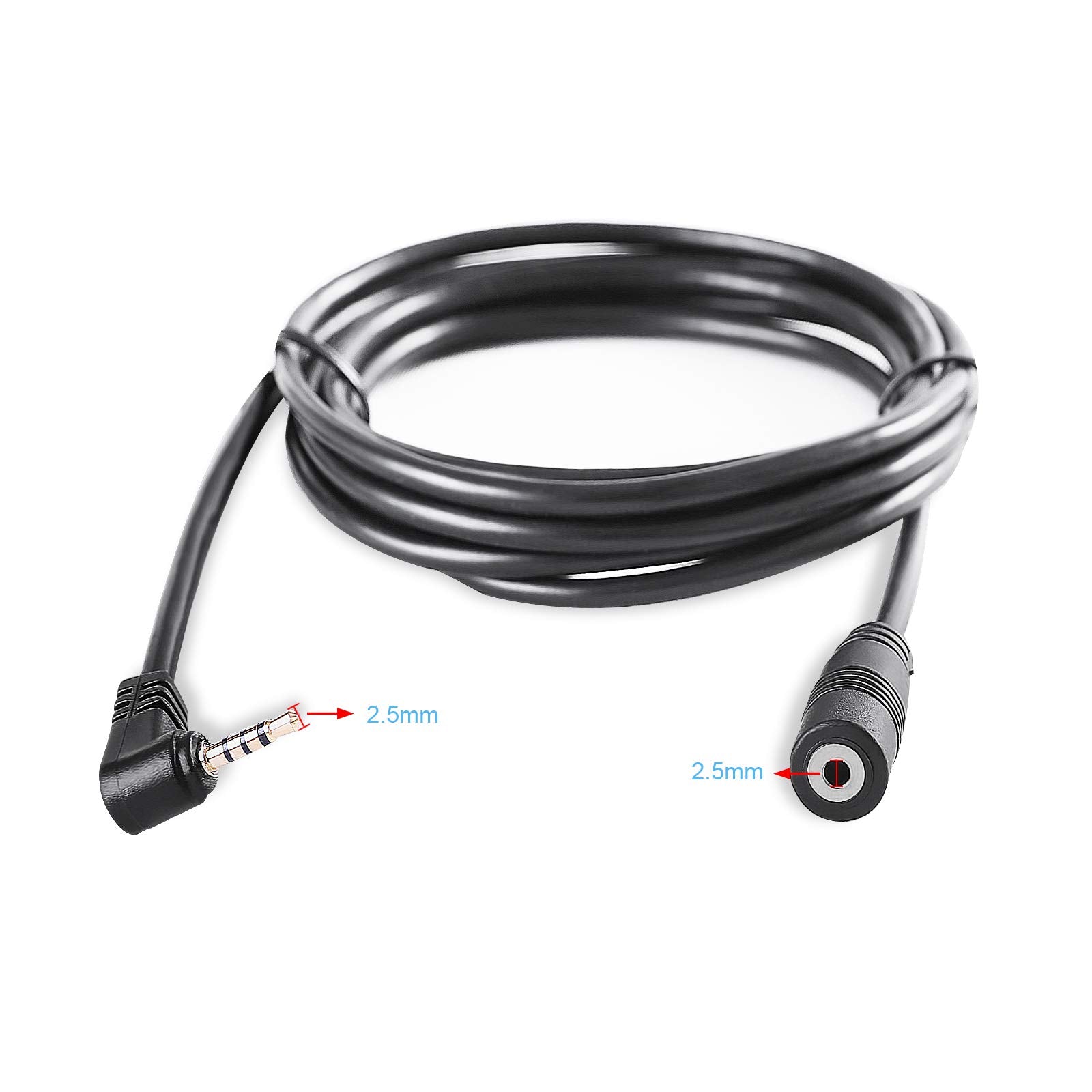 Pixelman 2.5Mm Male To Female Backup Camera Extension Cable,10Ft Rear View Camera Extension Cord For Dash Cam Mirror Cam Rearvie